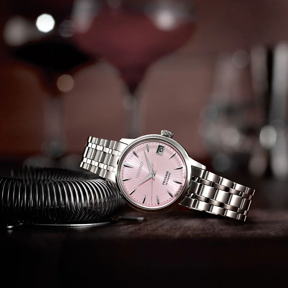 Seiko Presage Cocktail Time 'Cosmopolitan' Automatic 33.8mm Watch SRP839 - Image 3