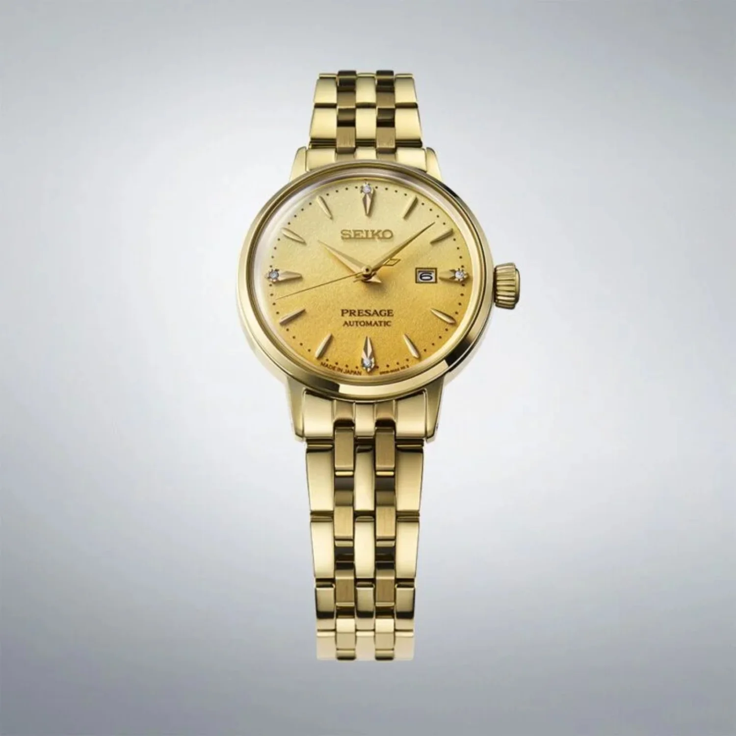 Seiko Presage ‘Eggnog’ Diamond Cocktail Time 30mm Automatic Watch SRE018J1 - Image 5