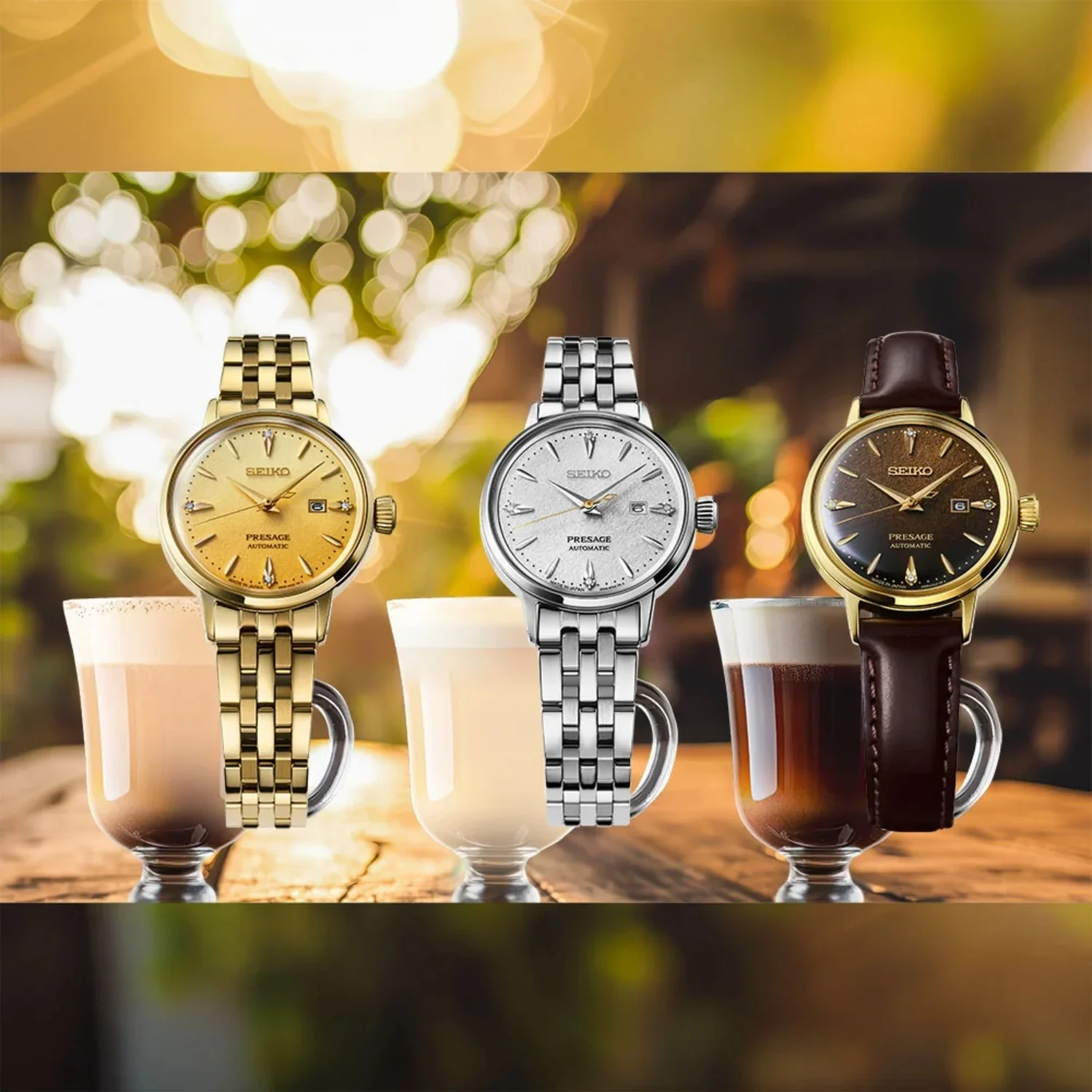 Seiko Presage ‘Hot Buttered Rum’ Diamond Cocktail Time 30mm Automatic Watch SRE017J1 - Image 4