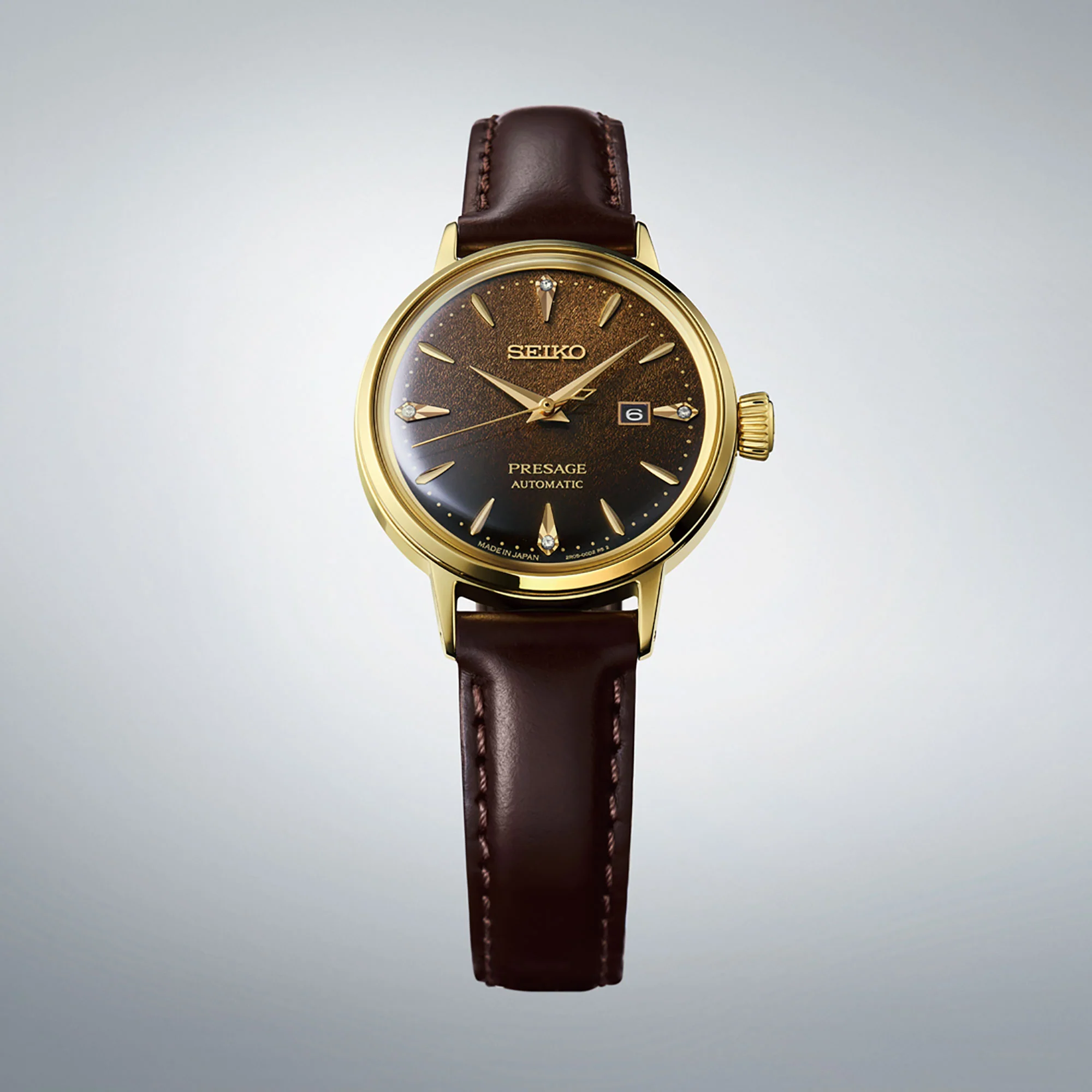 Seiko Presage ‘Jamaican Coffee’ Diamond Cocktail Time 30mm Automatic Watch SRE020J1 - Image 3