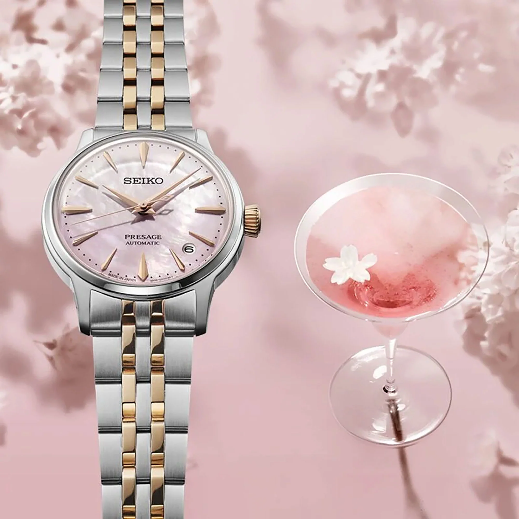 Seiko Presage ‘Springtime’ Cocktail Time Limited Edition 34mm Automatic Watch SRPM06J1 - Image 8