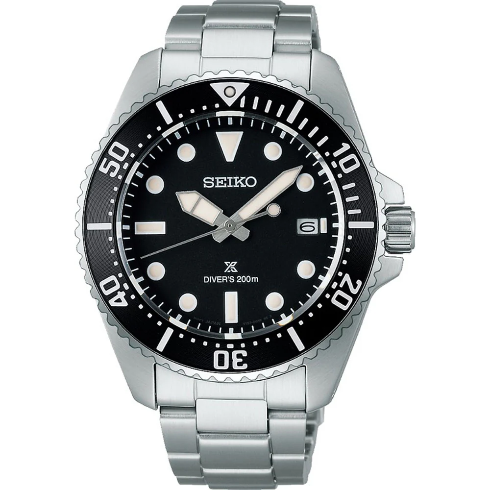 Seiko Prospex ‘Pure Black’ Diver 41mm Solar Watch SNE597