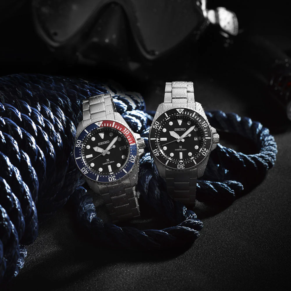 Seiko Prospex ‘Pure Black’ Diver 41mm Solar Watch SNE597 - Image 4