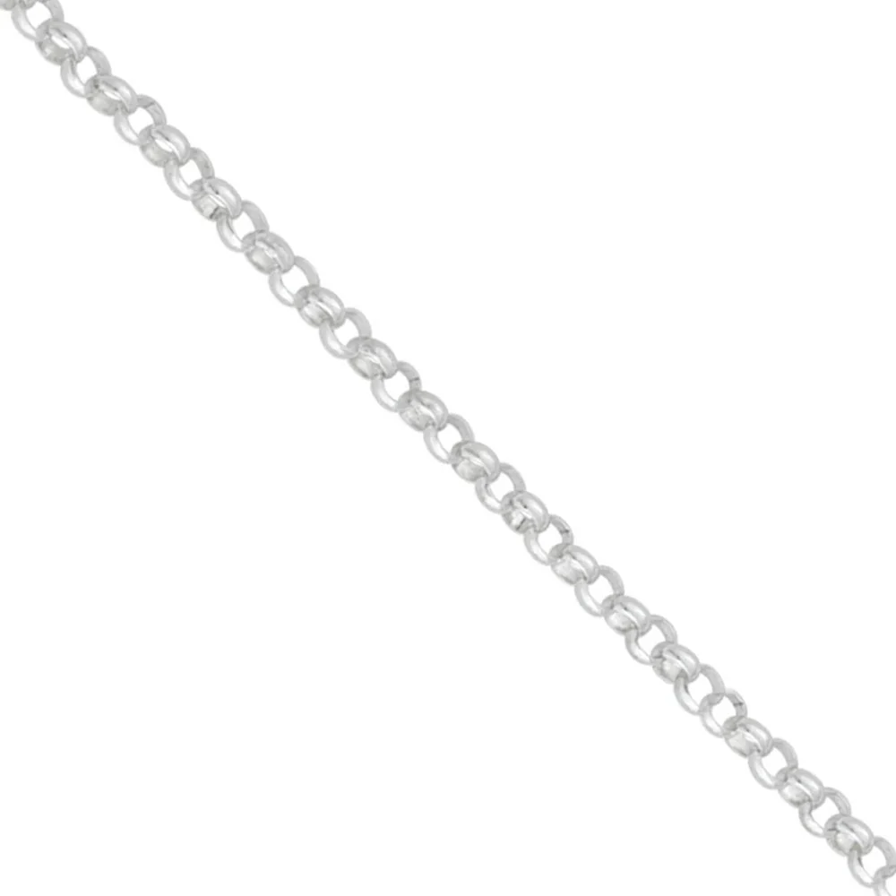 22 Inch Silver Round Belcher Chain