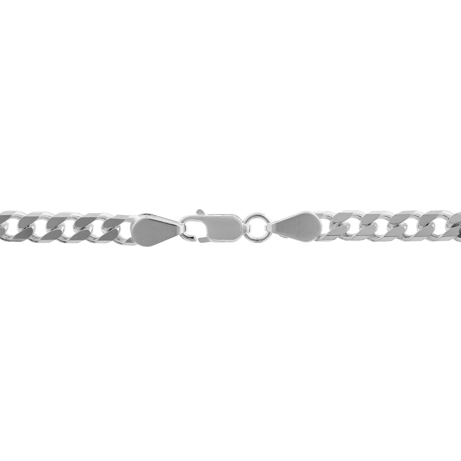 Silver 24 Inch Octagonal Curb Link Necklace - Image 2
