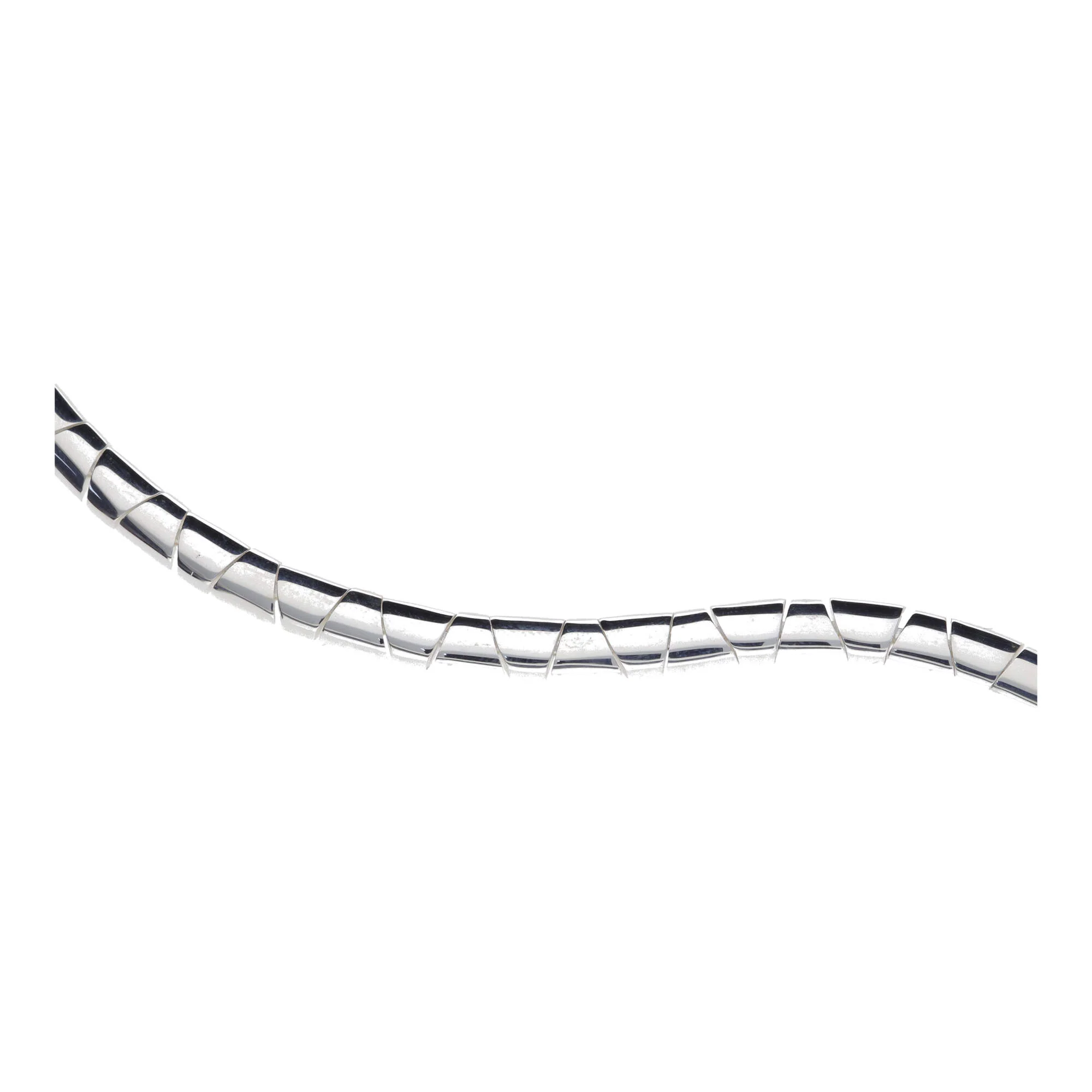Silver Brick Link Omega Bracelet - Image 2
