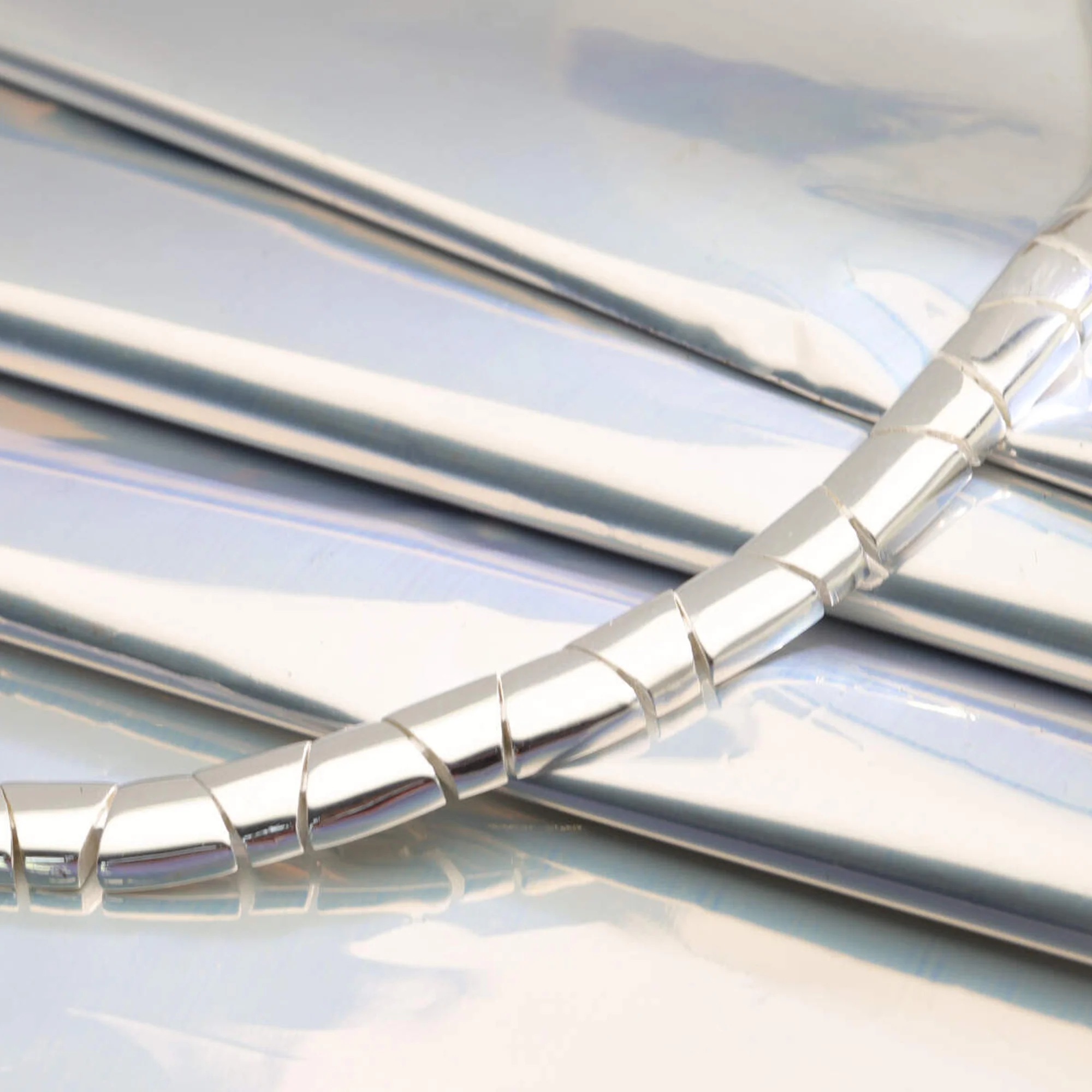 Silver Brick Link Omega Bracelet - Image 3