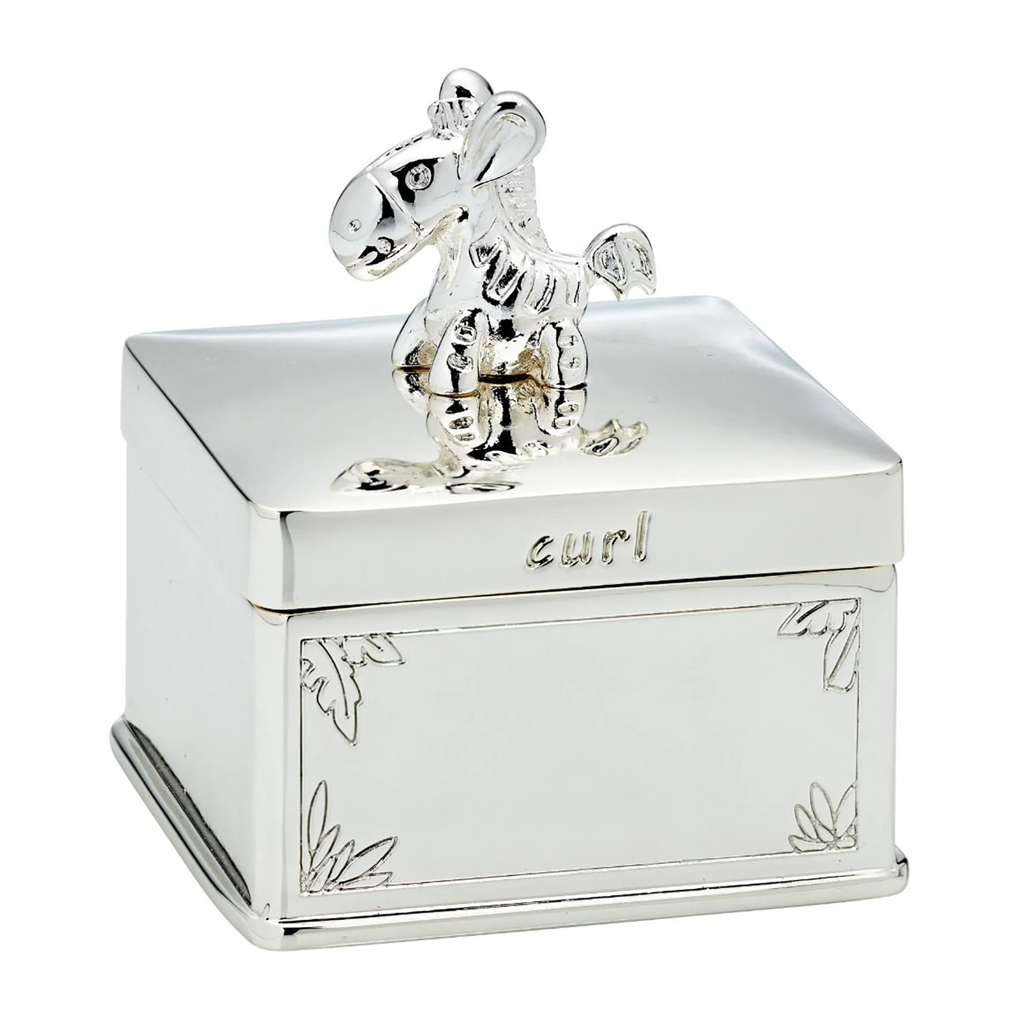Silver Giraffe and Zebra Tooth and Curl Boxes - Image 3