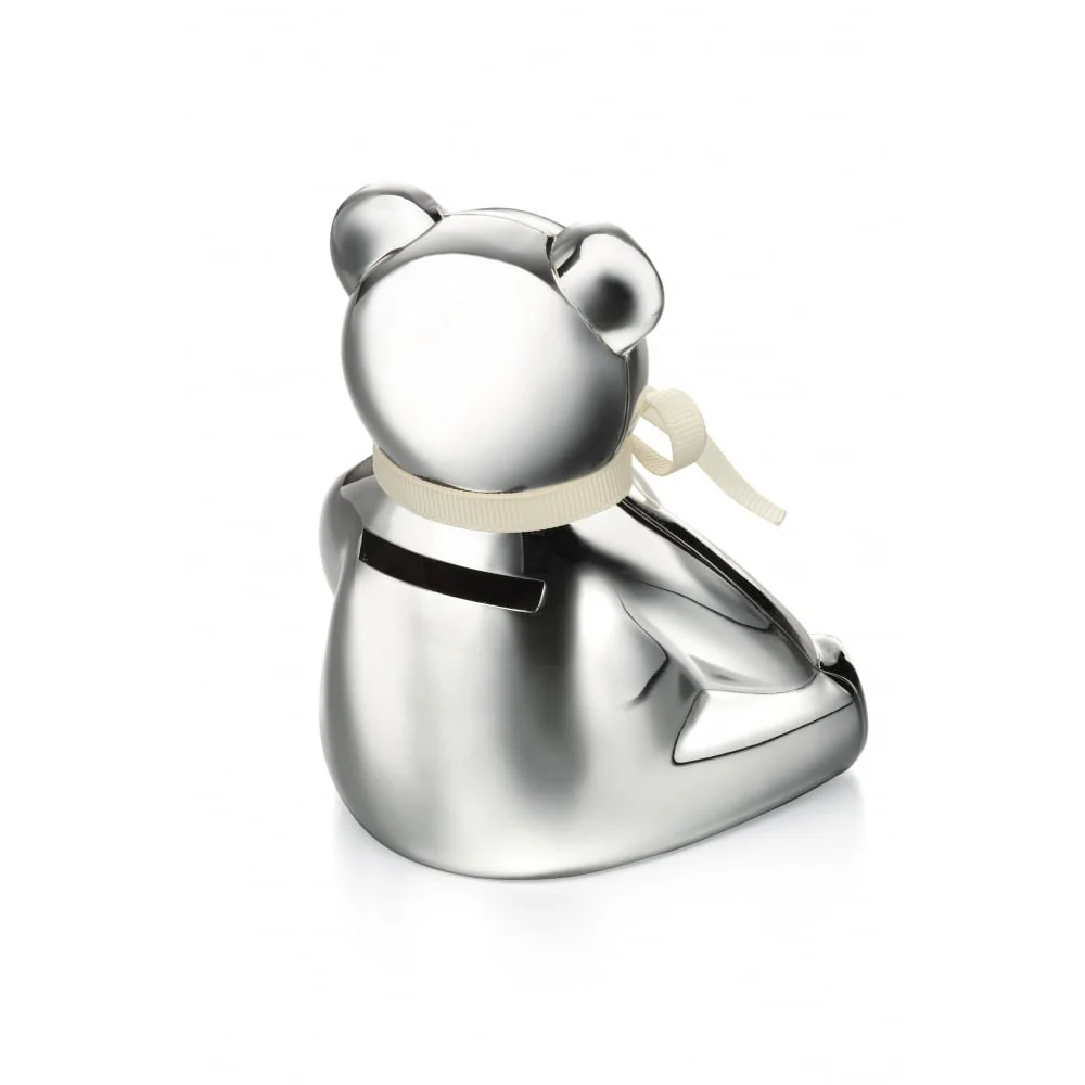 Silver Plated Bear Money Box - Image 2