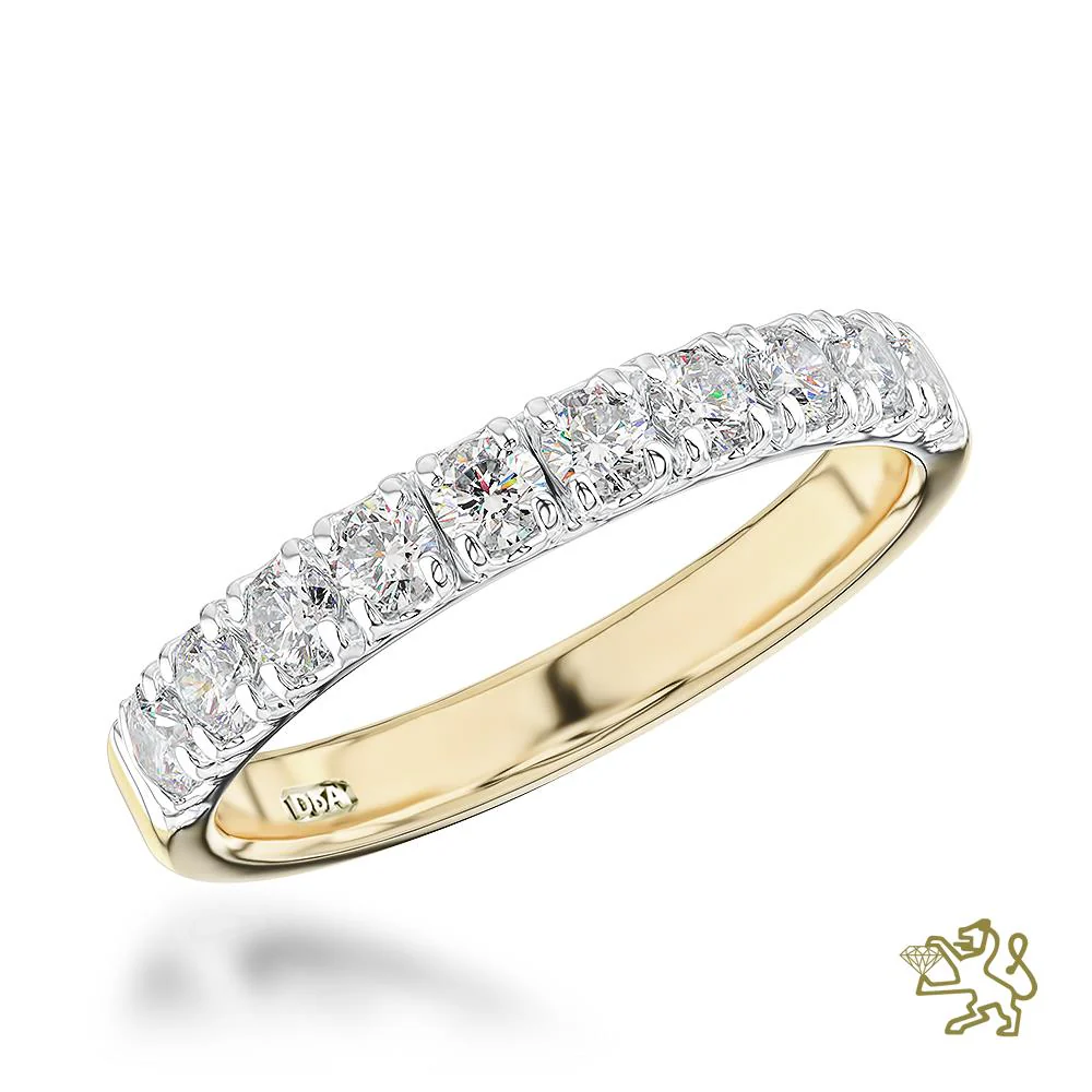 Skye Eternity Bridal 0.22ct Diamond 18ct Yellow Gold and Platinum Eternity Ring
