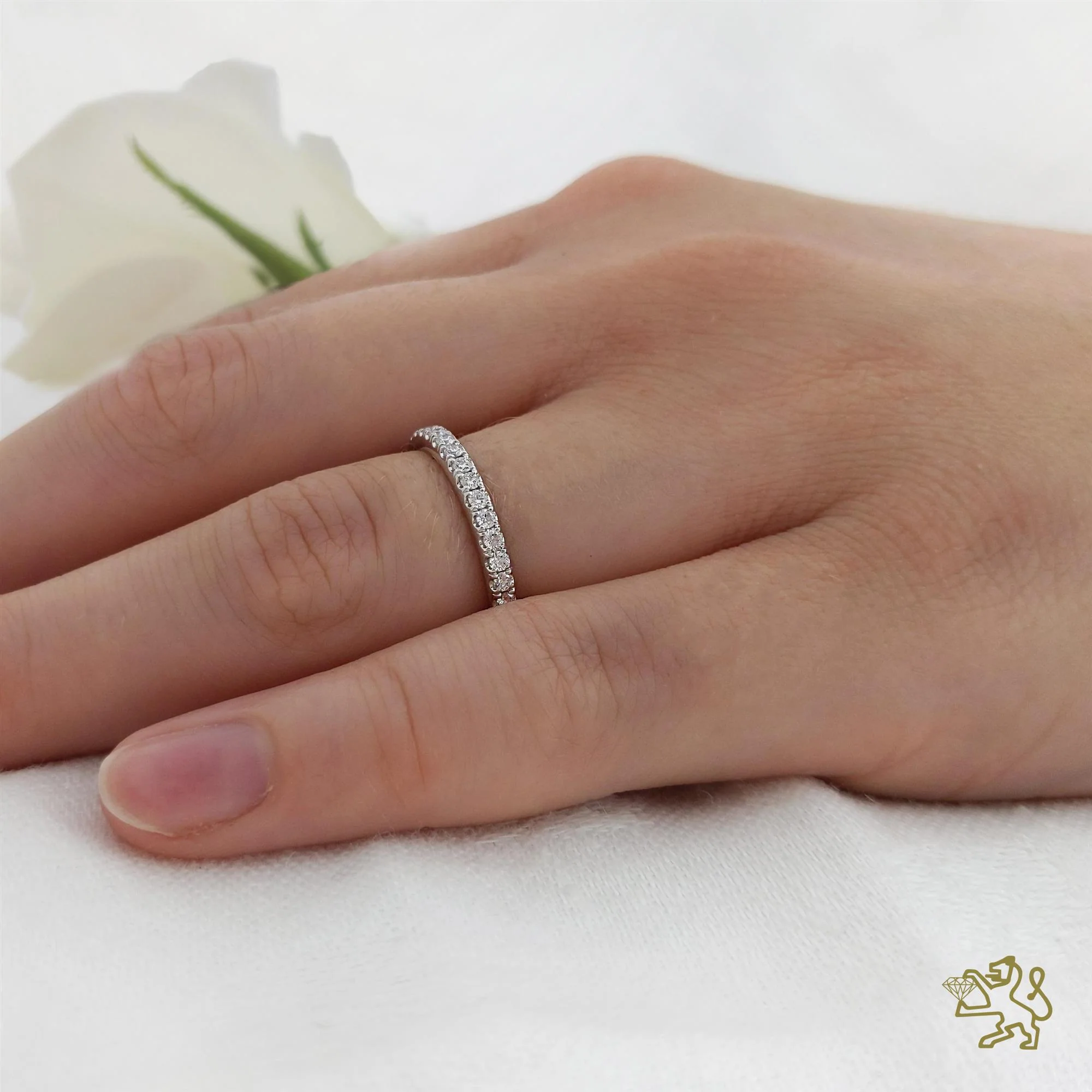 Skye Eternity Bridal 0.22ct Diamond 18ct Yellow Gold and Platinum Eternity Ring - Image 2