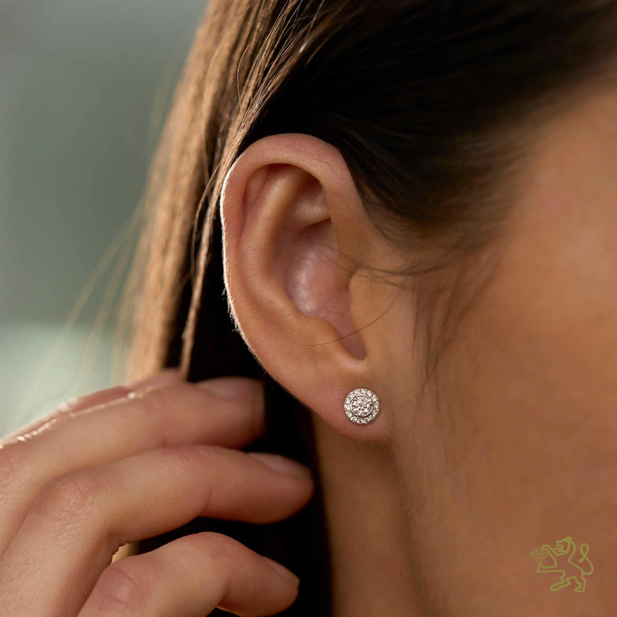 Skye 18W 0.61ct F VS2 Diamond White Gold Earrings - Image 2