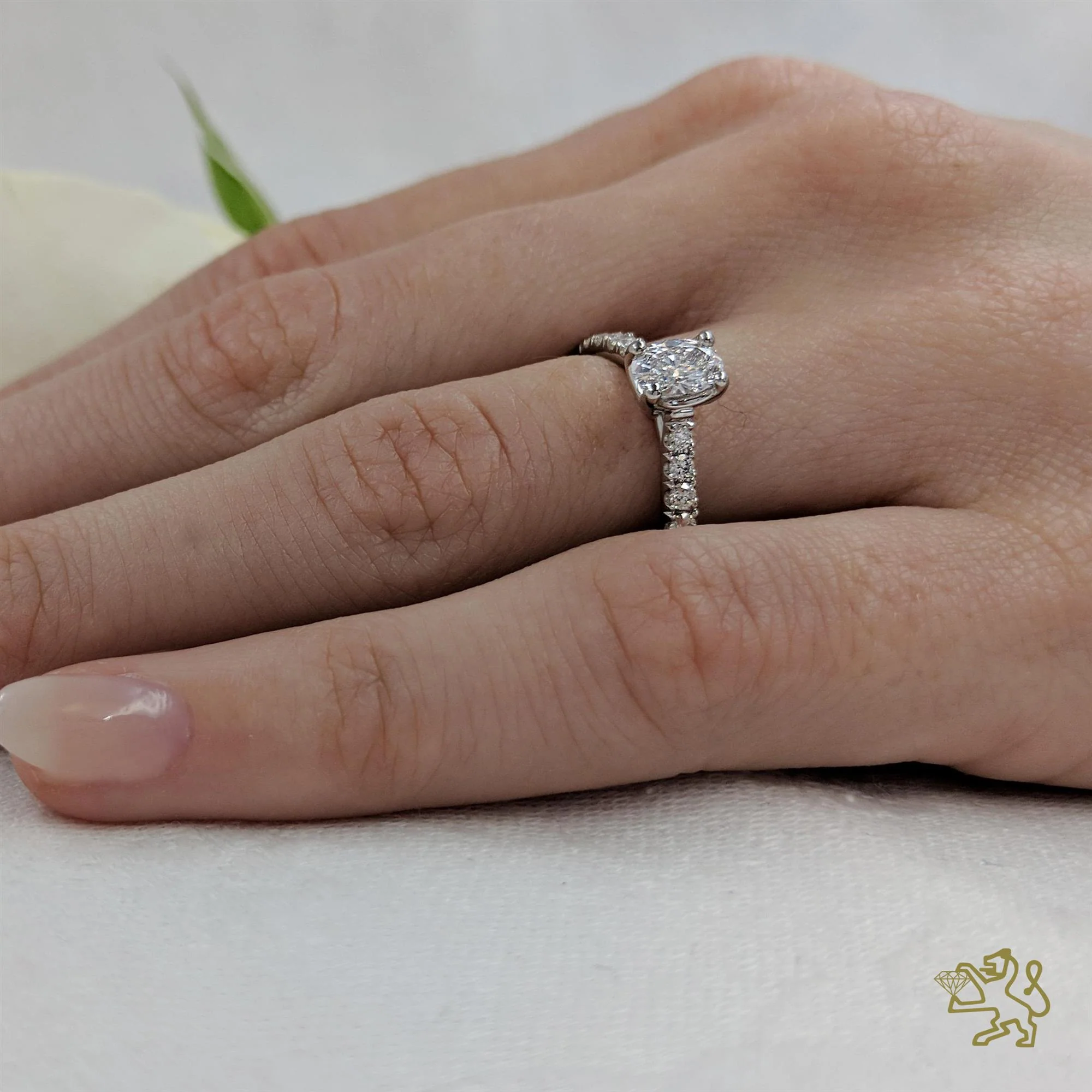 Skye Classic Oval Solitaire 0.40ct F VS1 Diamond Platinum Ring - Image 2