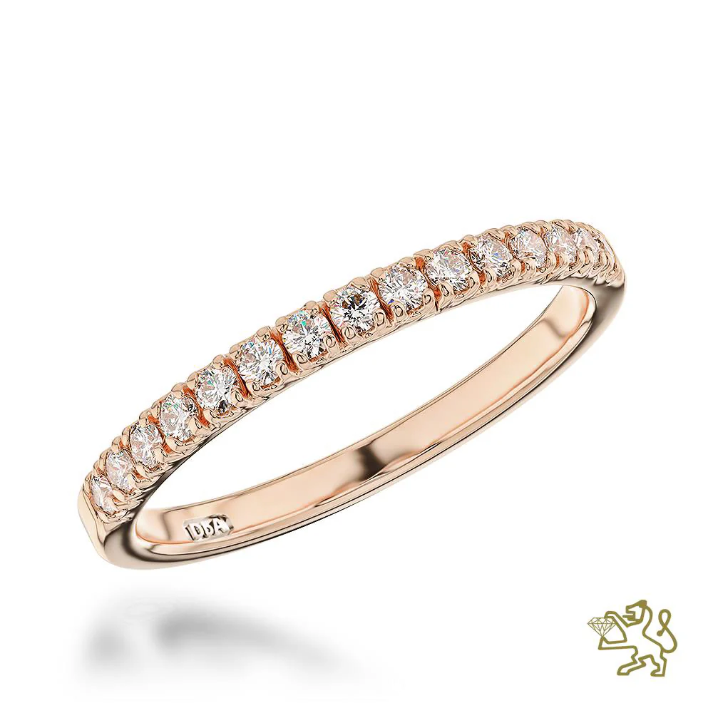 Skye Eternity Bridal 0.22ct Diamond 18ct Rose Gold Eternity Ring