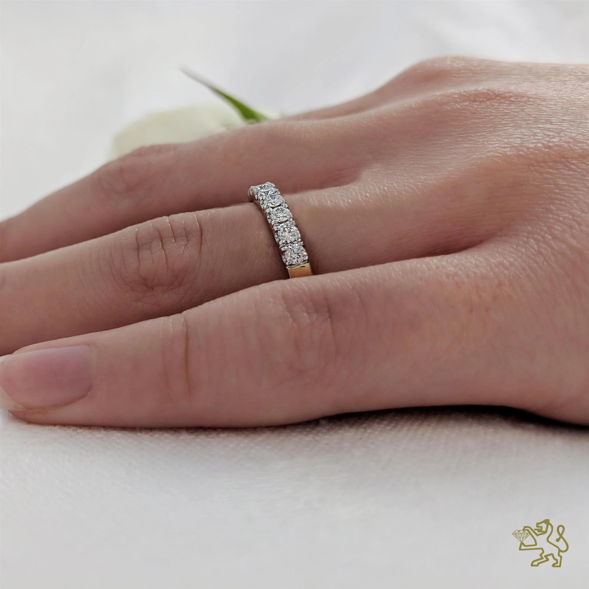 Skye Eternity Bridal 0.53ct Diamond 18ct Yellow Gold and Platinum Eternity Ring - Image 2