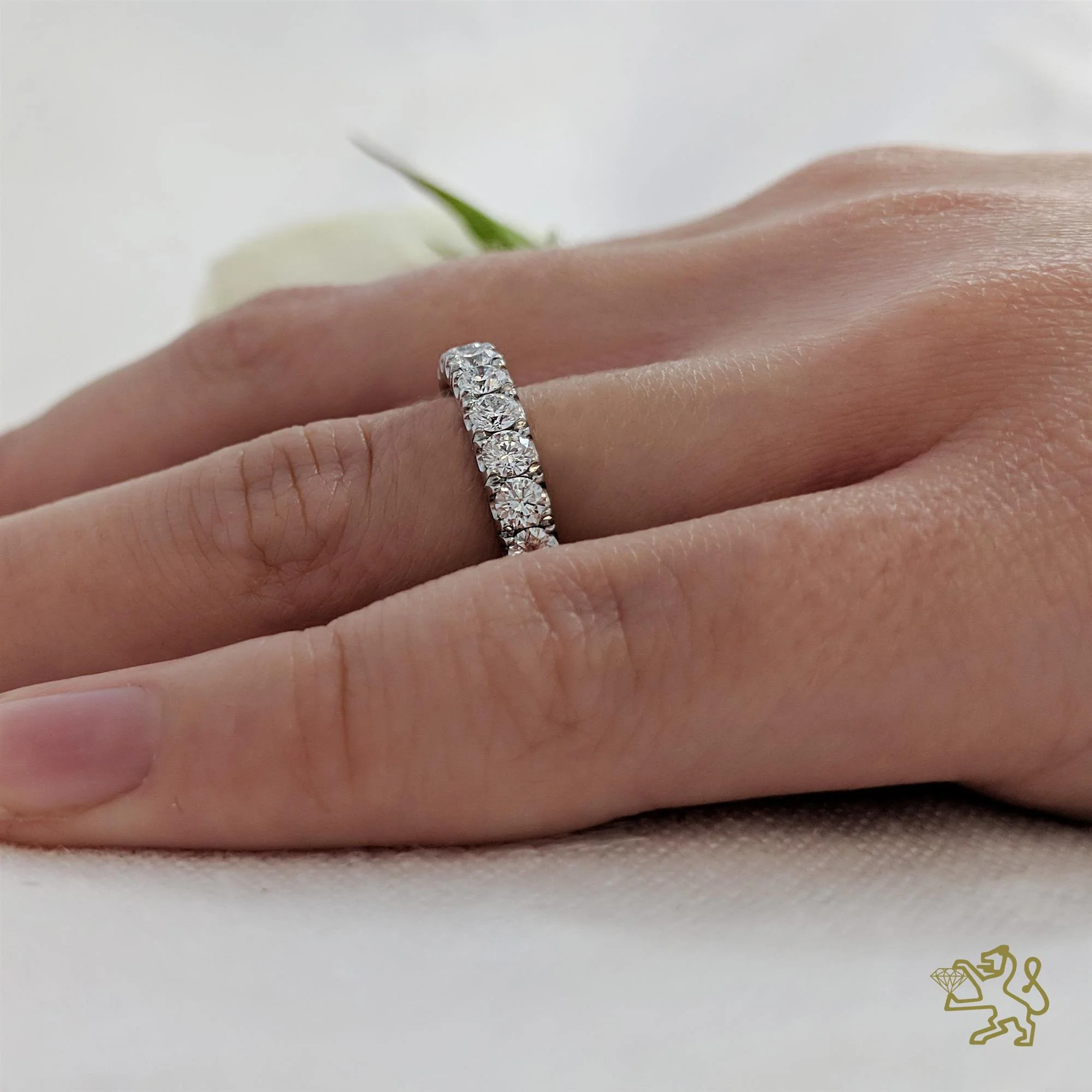Skye Eternity Bridal 0.78ct Diamond 18ct Yellow Gold and Platinum Eternity Ring - Image 2