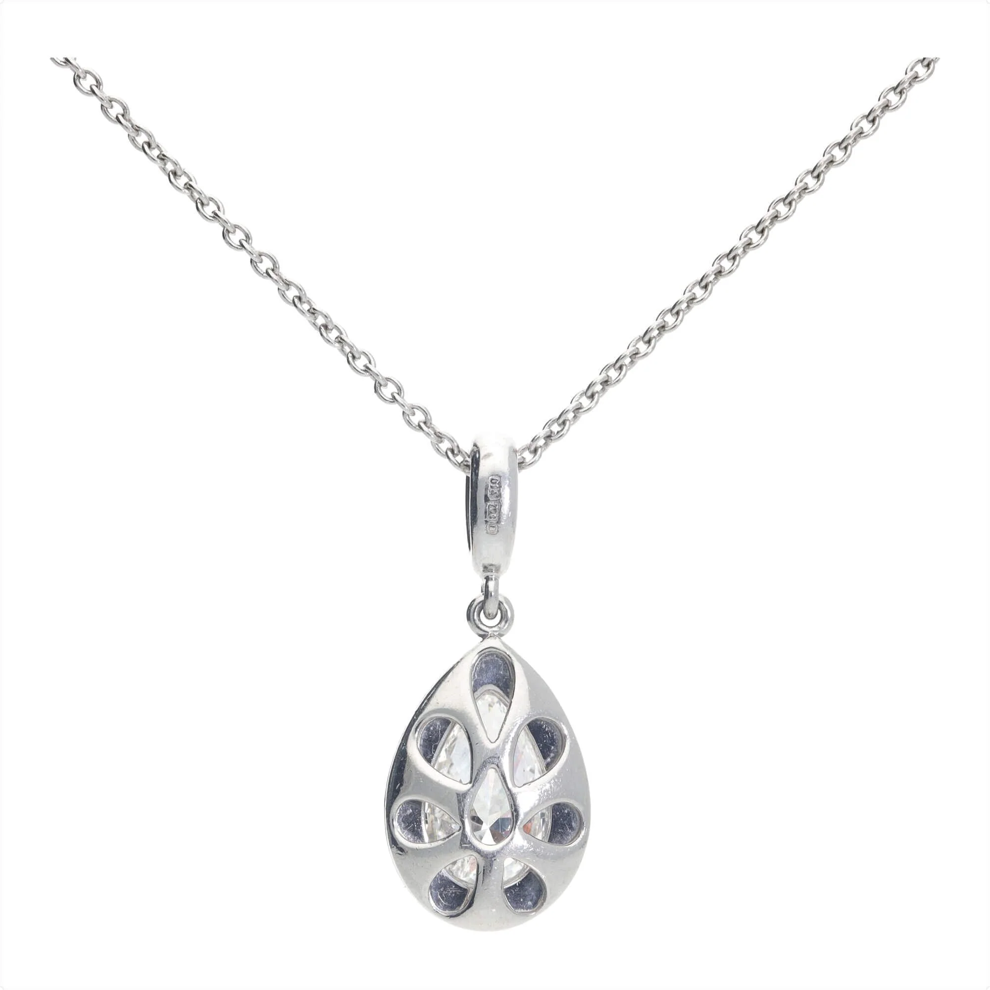 Skye Pear Diamond 1.10ct 18ct White Gold Pendant - Image 2