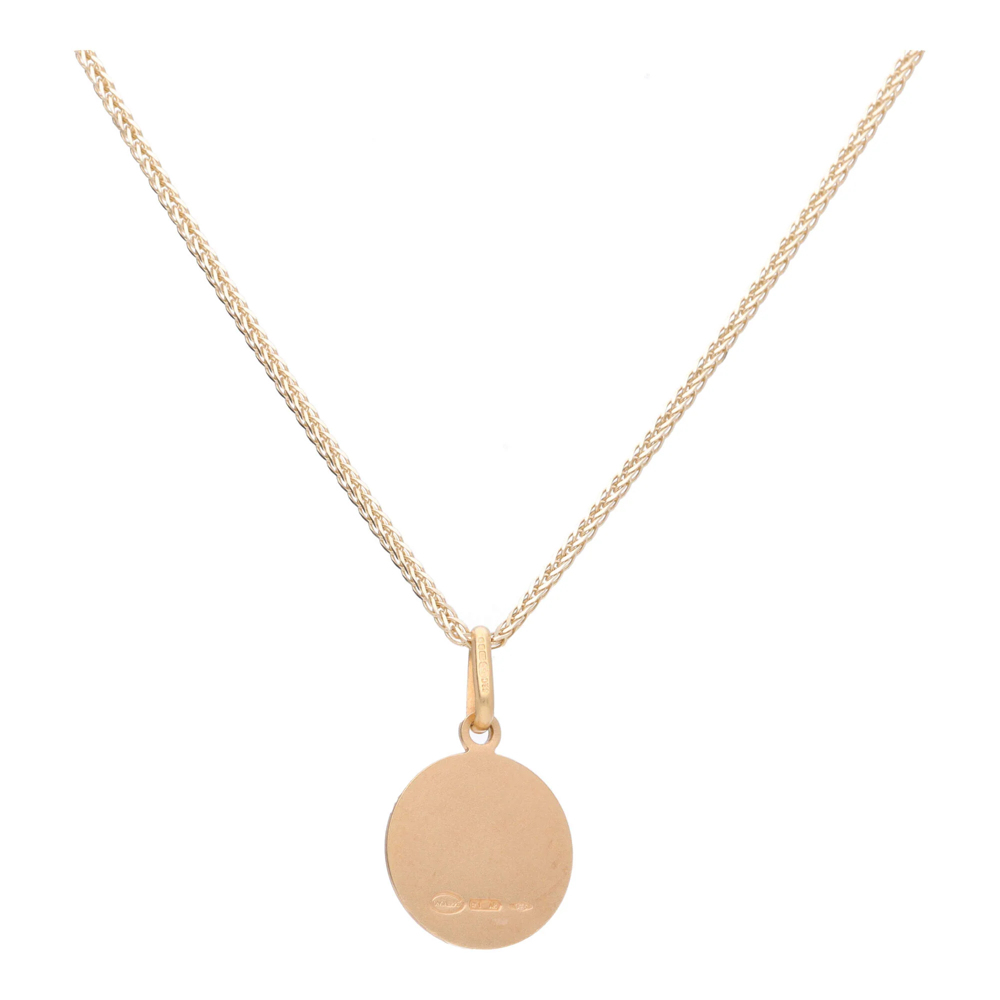 St Christopher 12mm 9ct Yellow Gold Pendant - Image 2