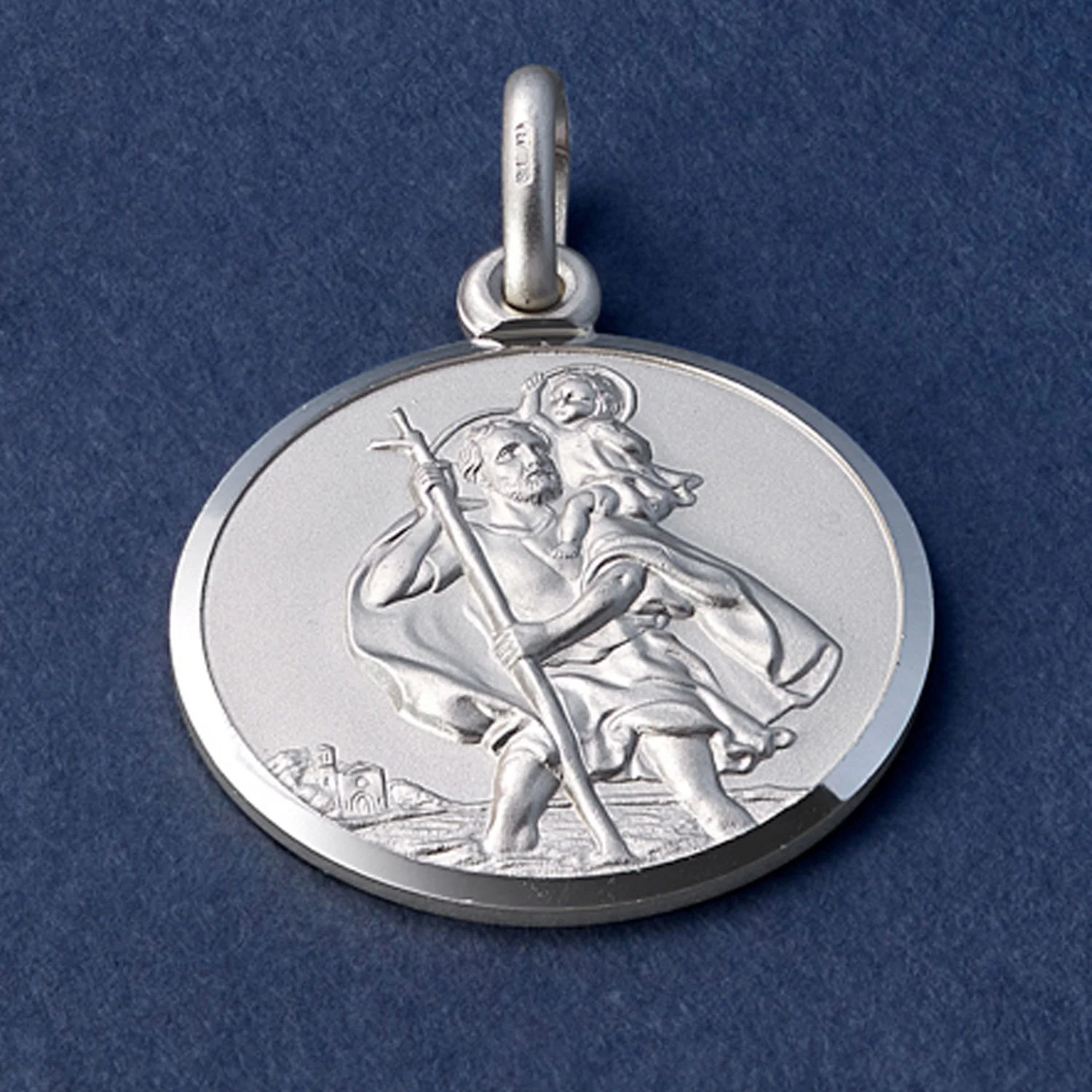 St Christopher 14mm Silver Pendant - Image 2
