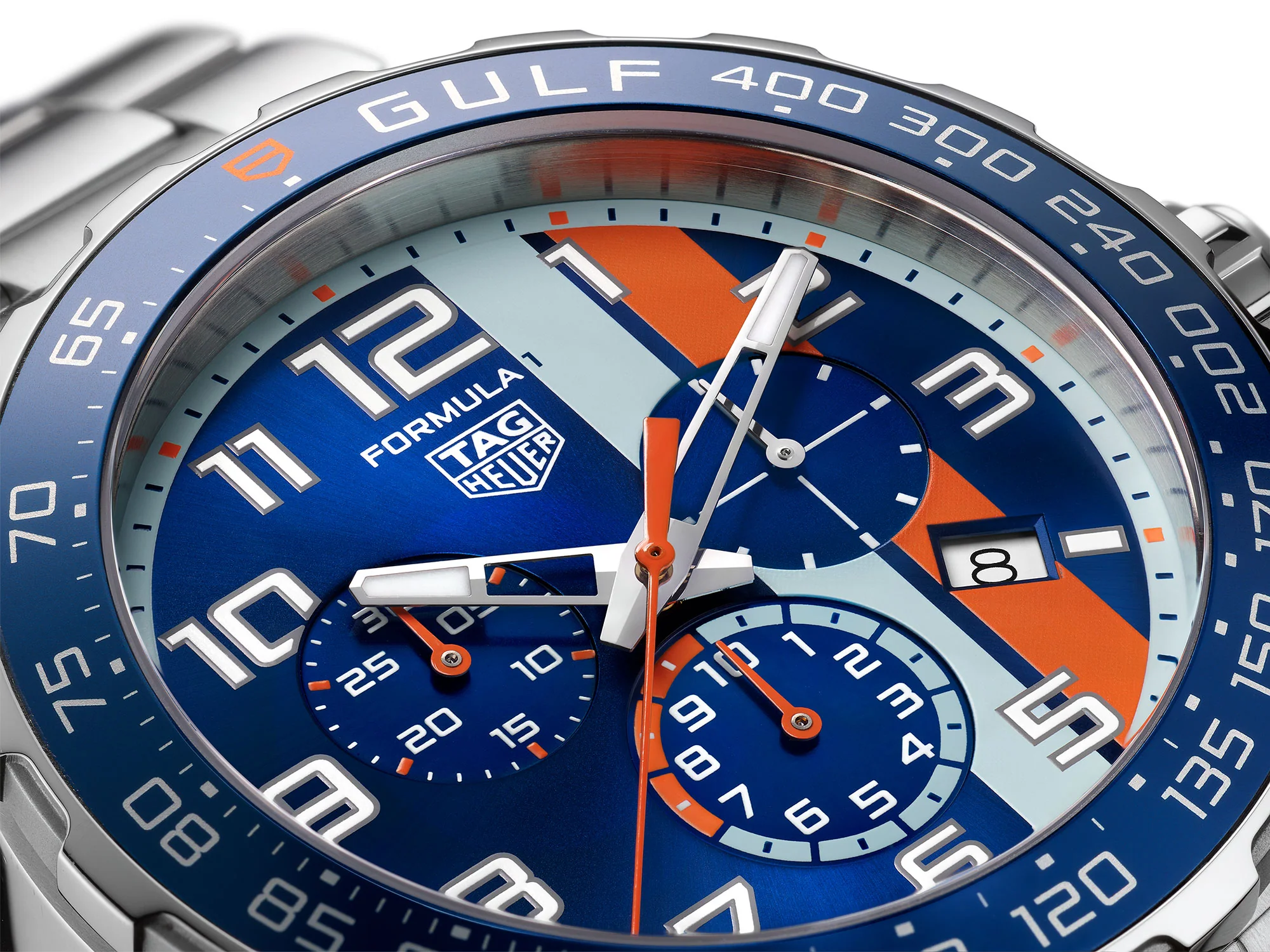 TAG Heuer Formula 1 x Gulf 43mm 200m Chronograph Quartz Watch CAZ101AT.BA0842 - Image 5