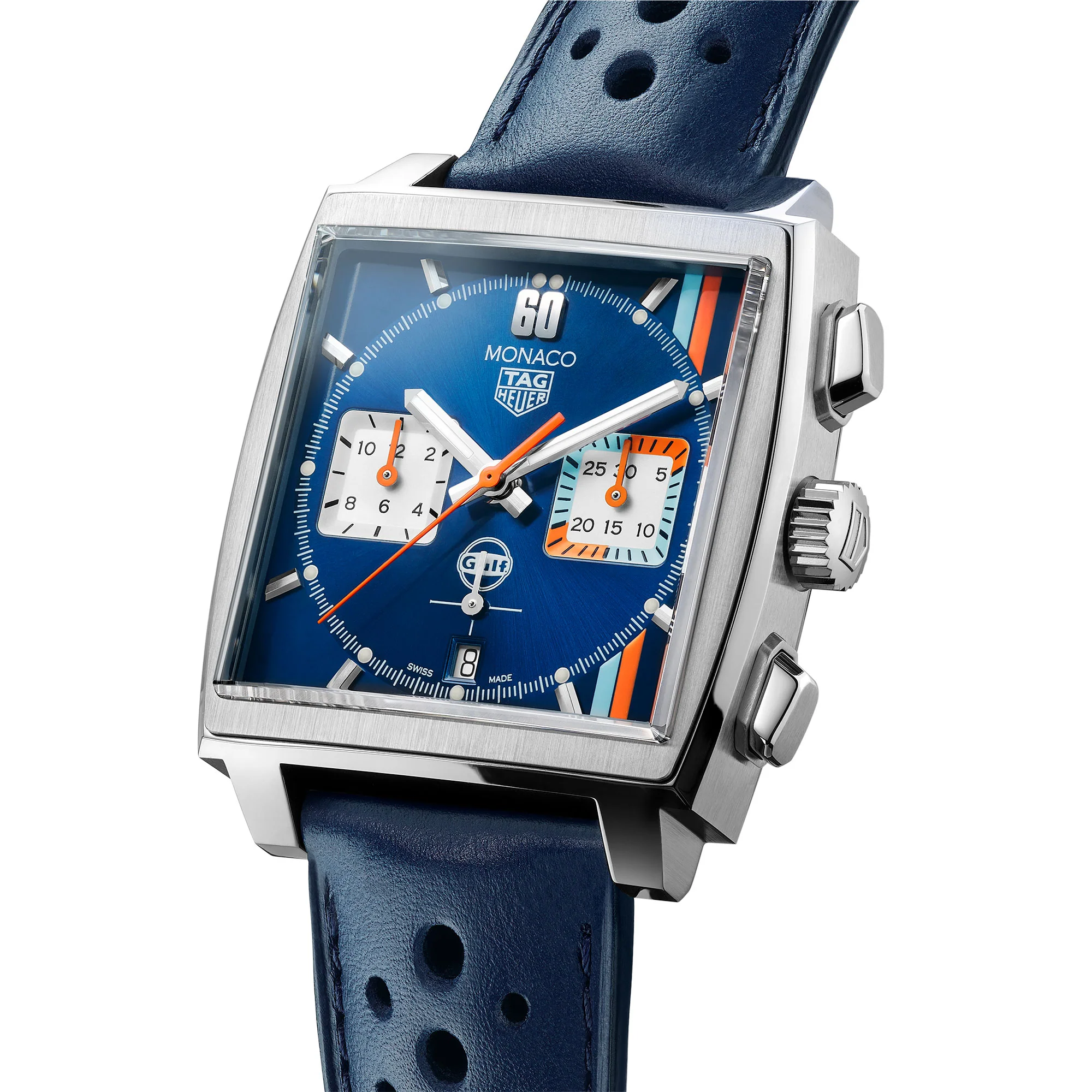 TAG Heuer Monaco x Gulf 39mm 100m Special Edition Automatic Watch CBL2115.FC6494 - Image 2