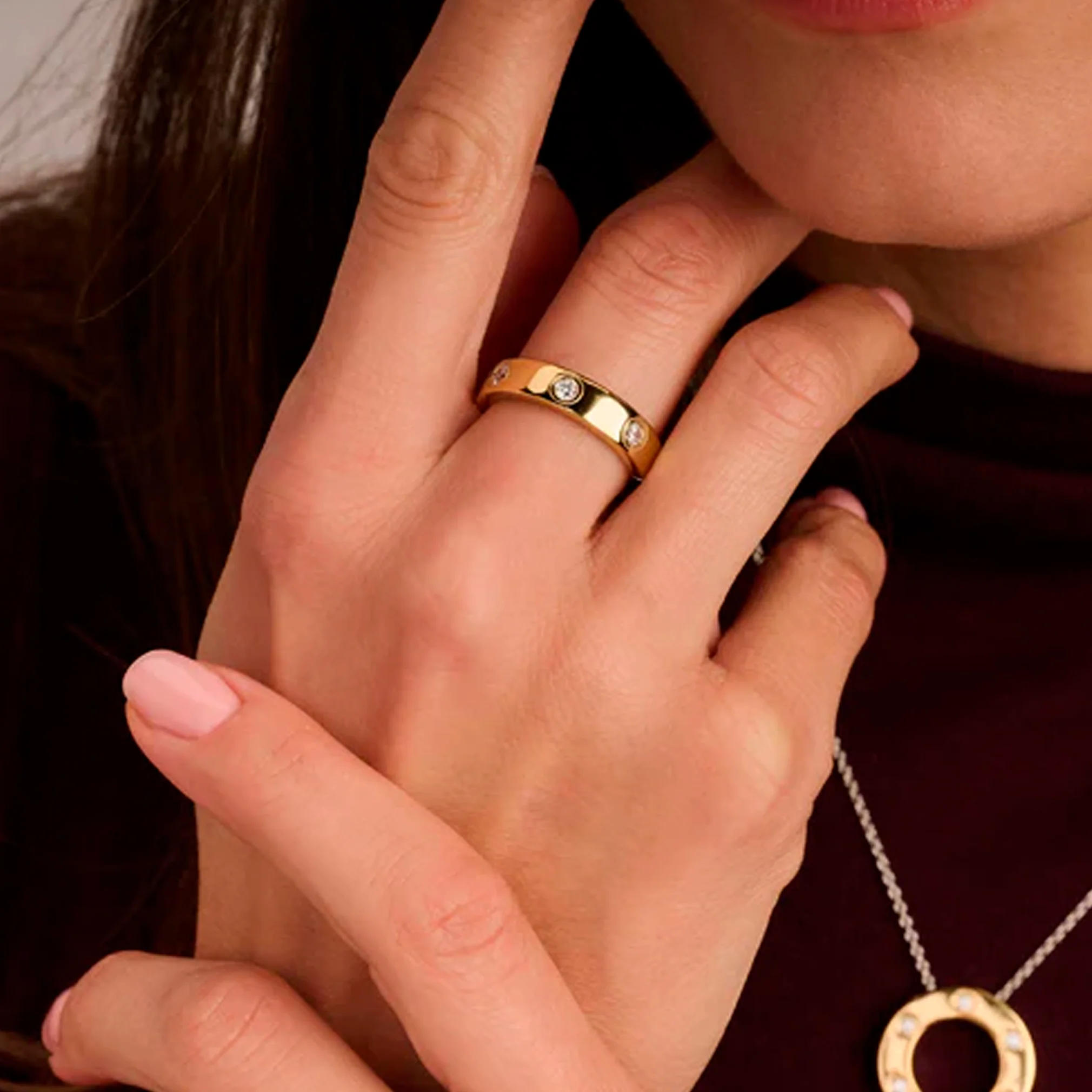 Ti Sento 18ct Vermeil and Silver Classic Zirconia Ring 12403ZY - Size 52 - Image 2