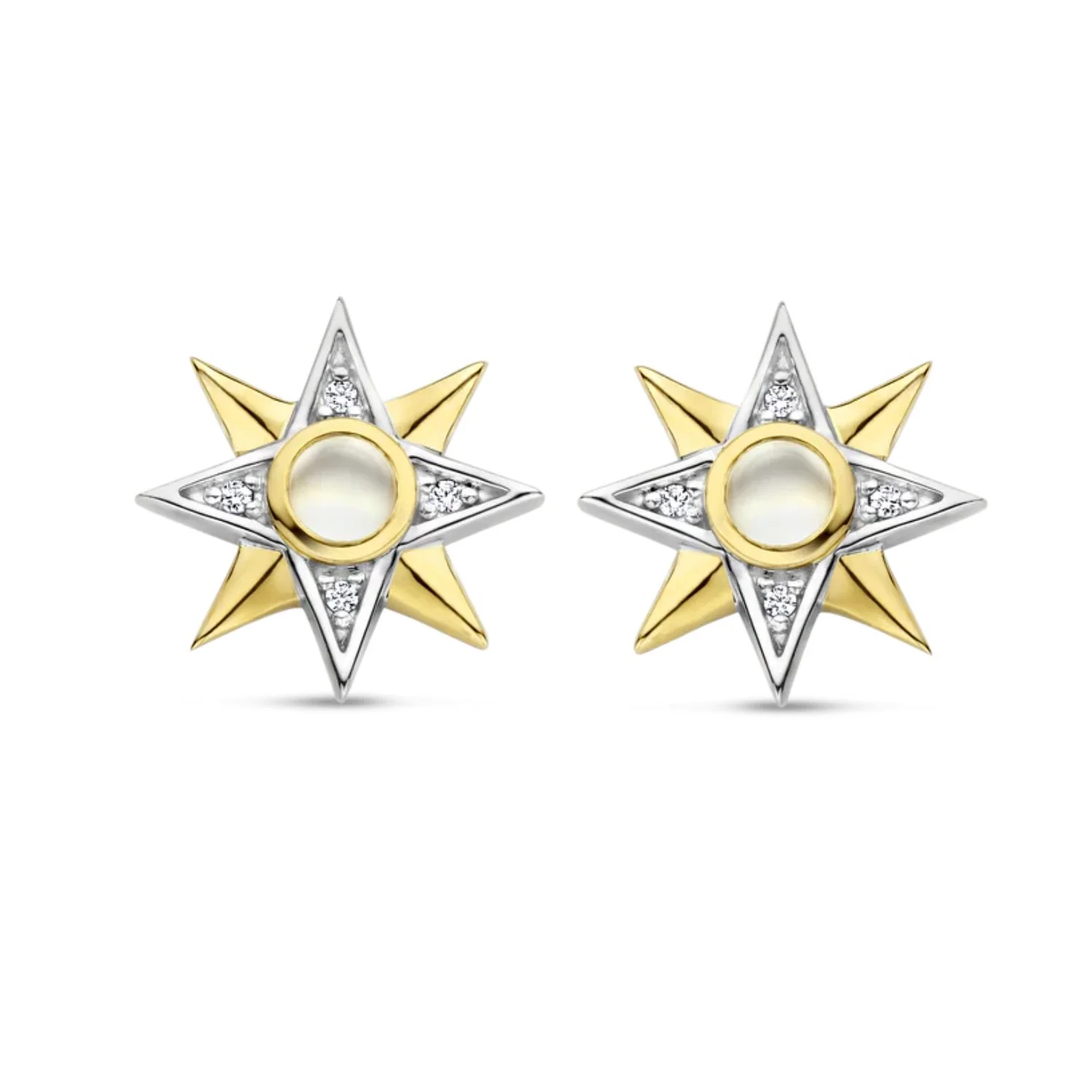 Ti Sento 8 Pointed Star Stud Earrings 7932MW - Image 2
