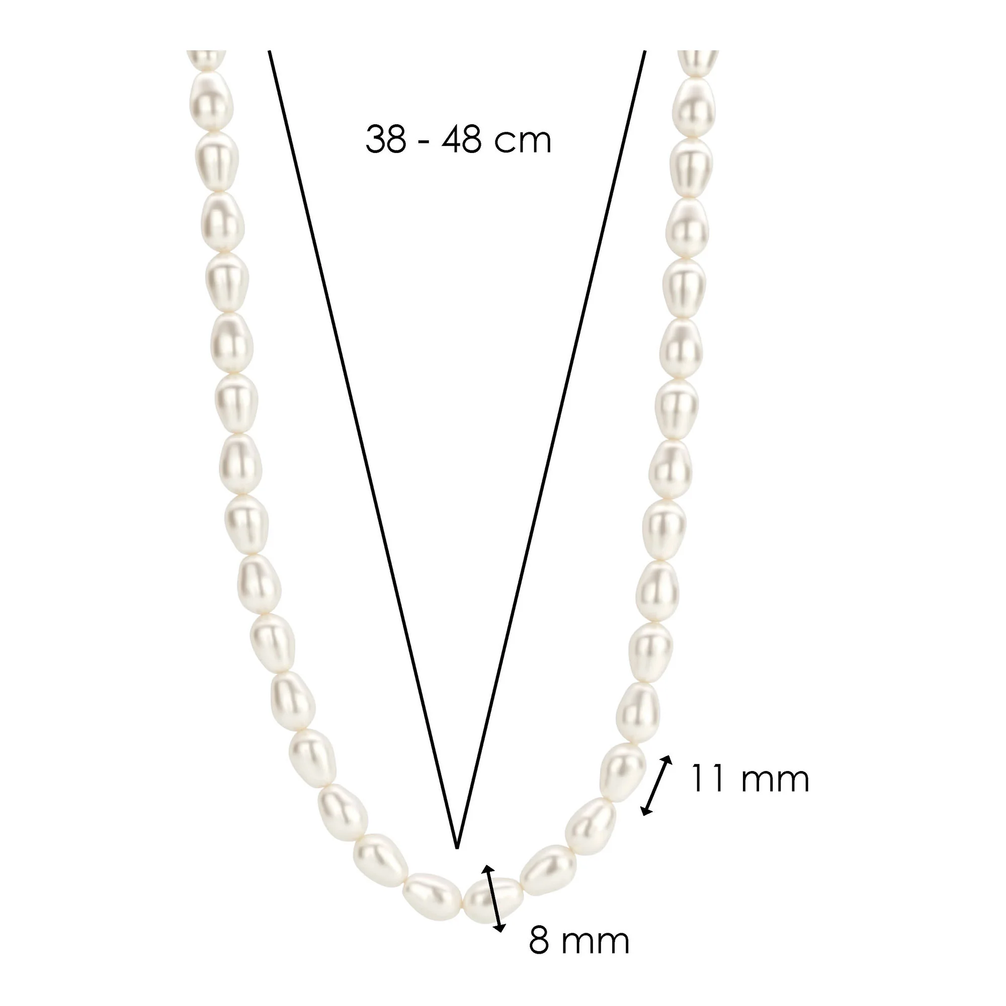 Ti Sento Baroque Pearl White Necklace 3994PW - Image 5