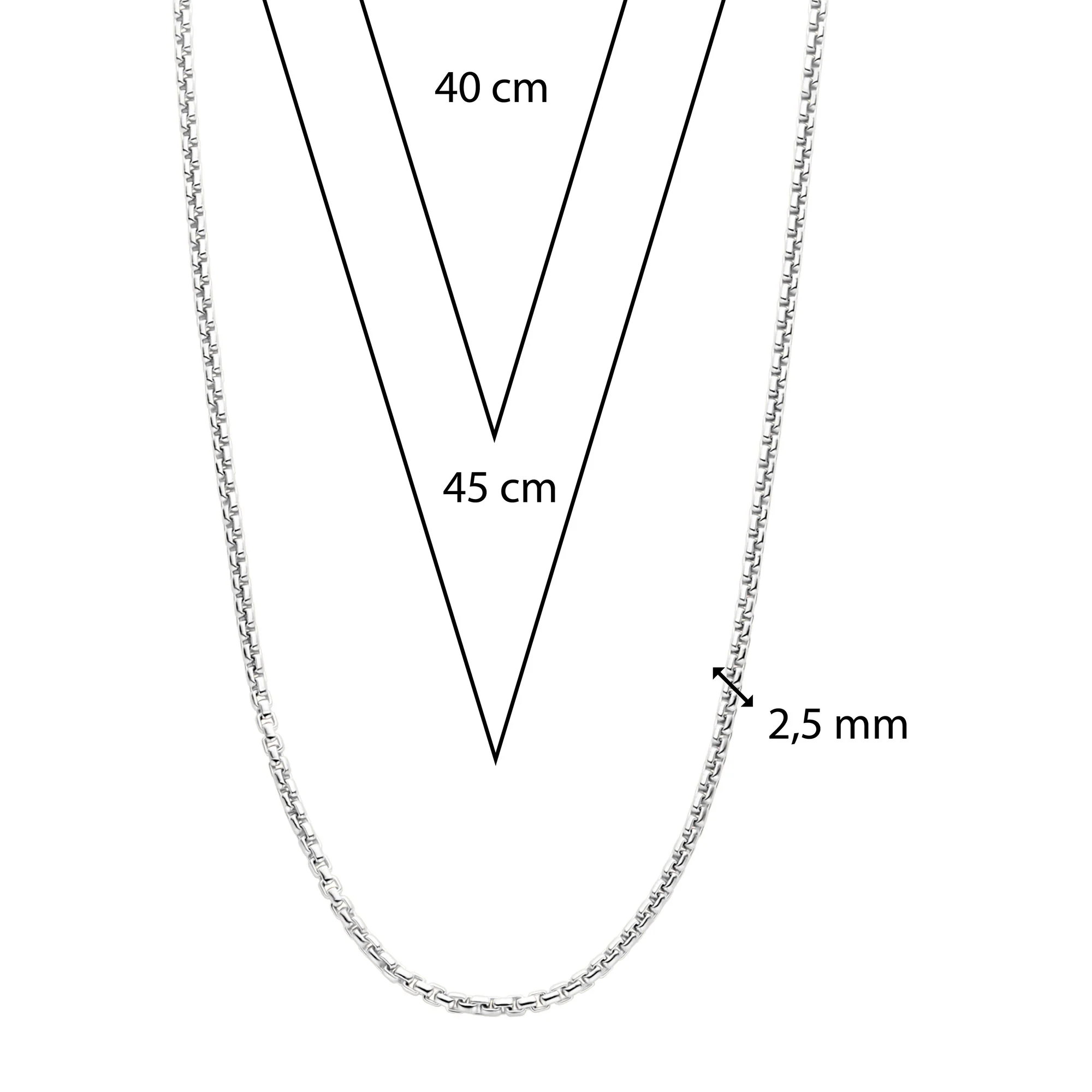Ti Sento Silver Chain Necklace 34030SI - Image 5