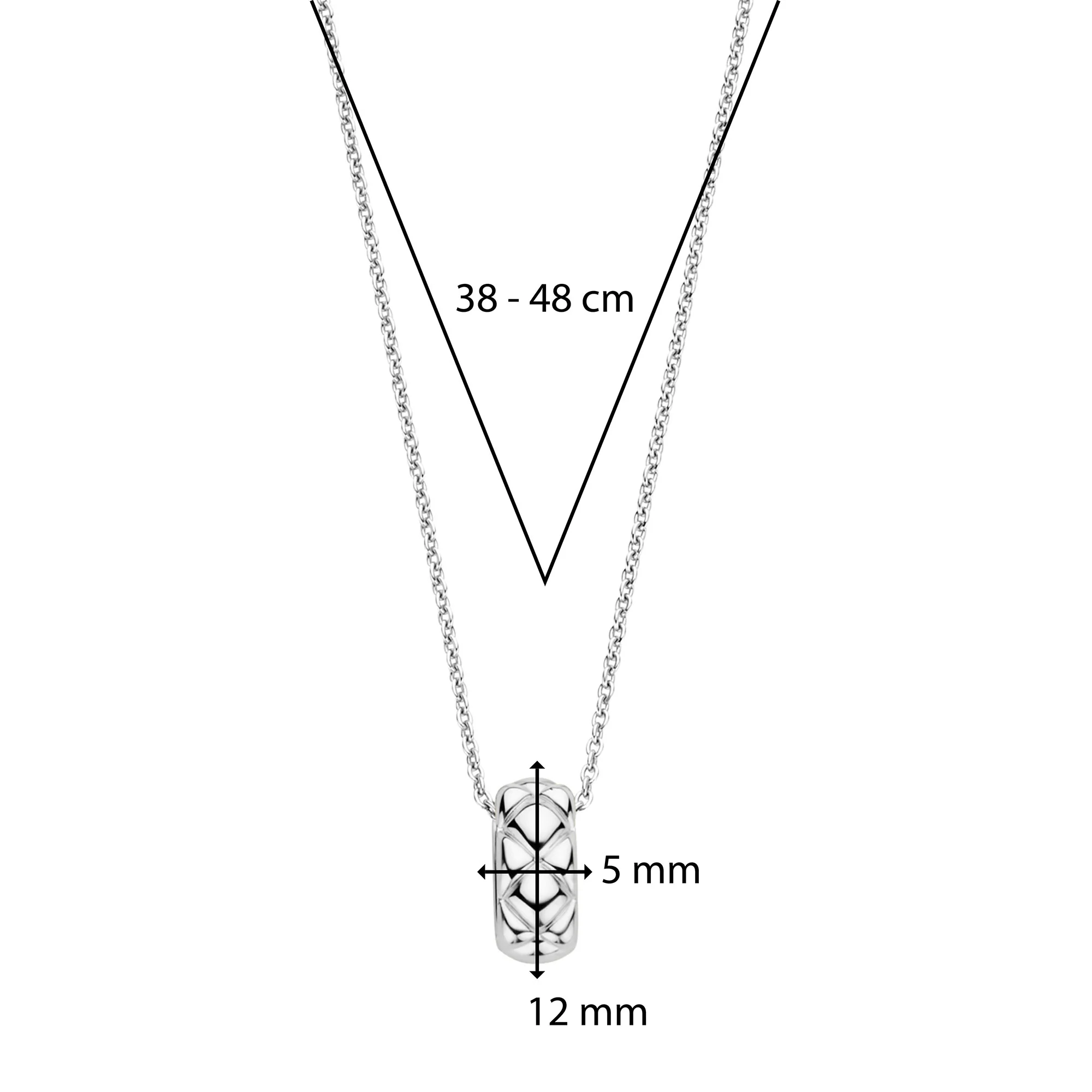 Ti Sento Clover Patterned Necklace 34015SI - Image 5
