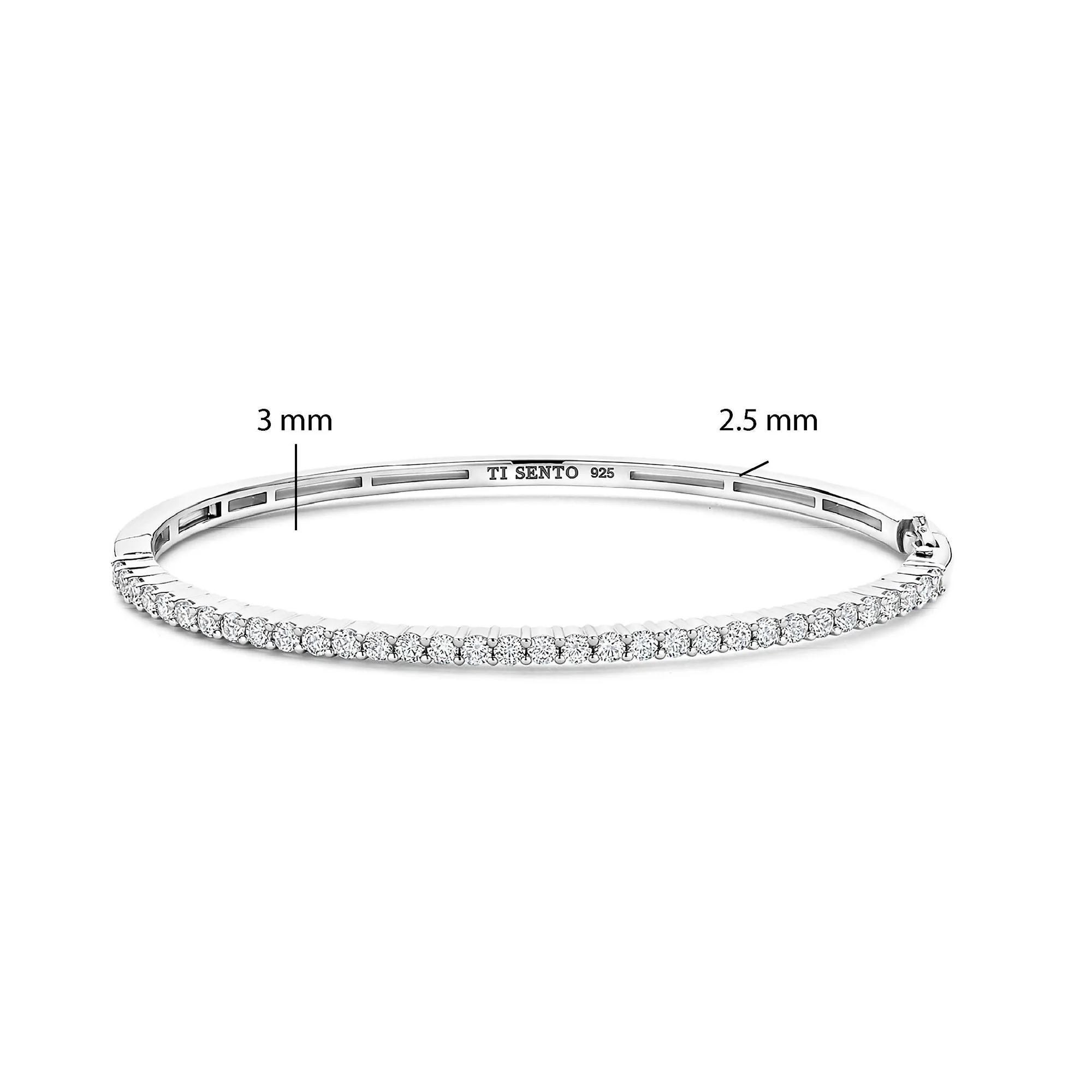 Ti Sento Cubic Zirconia Bangle 23097ZI - Image 4