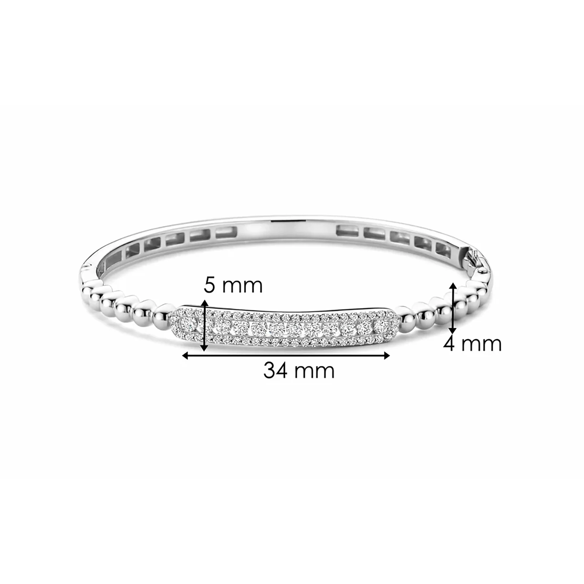 Ti Sento Cubic Zirconia Bar Bangle 23044ZI - Image 4