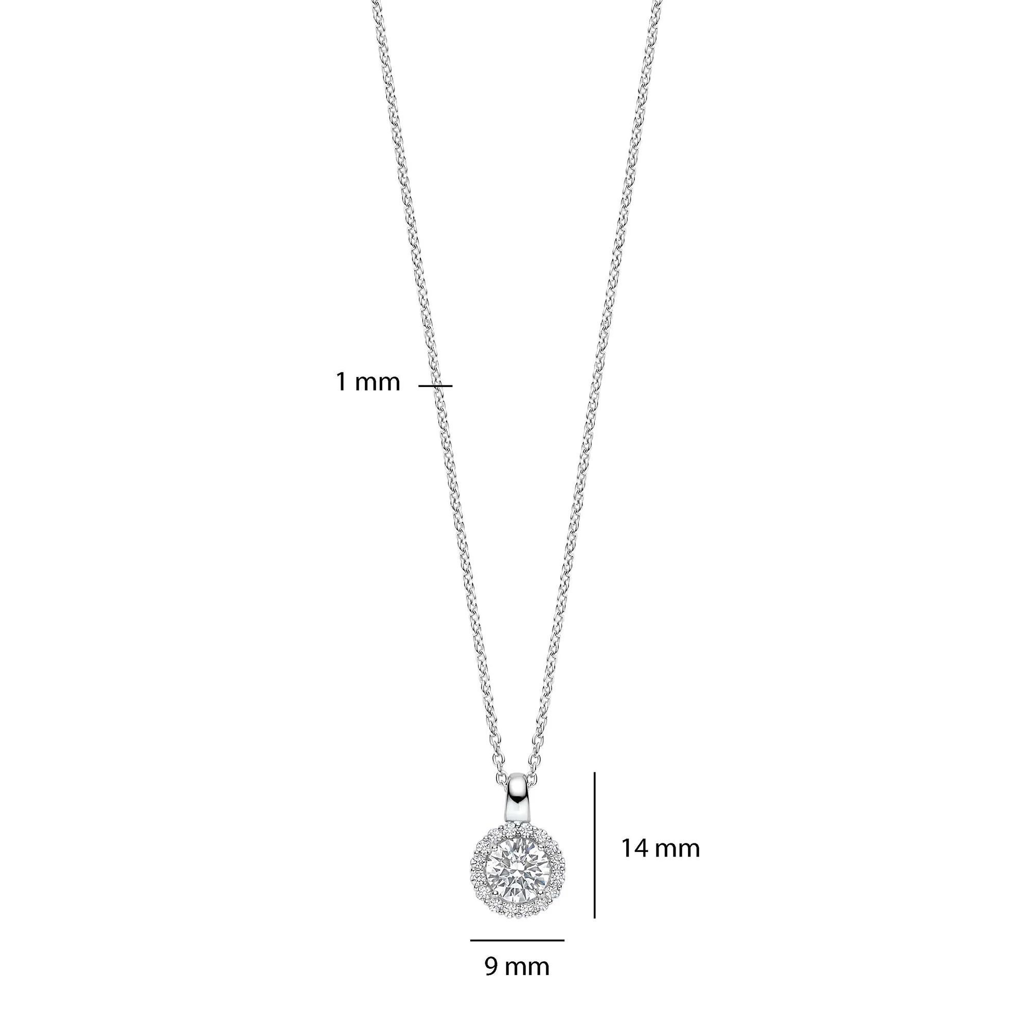 Ti Sento Cubic Zirconia Cluster Necklace 34123ZI - Image 4