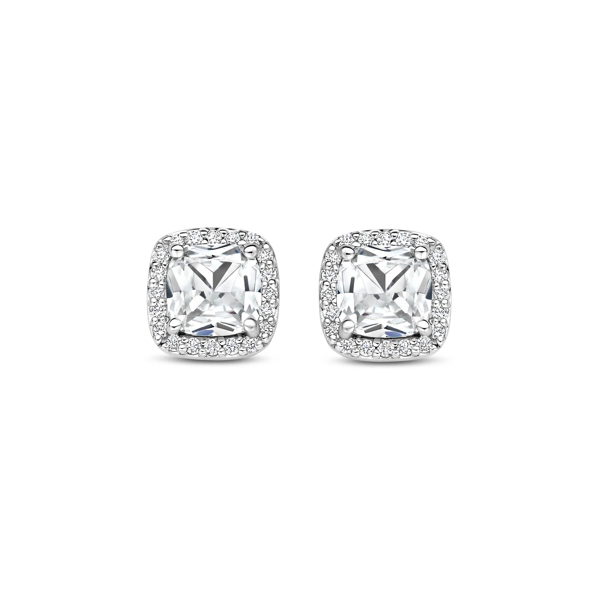 Ti Sento Cubic Zirconia Cluster Stud Earrings 78029ZI - Image 2