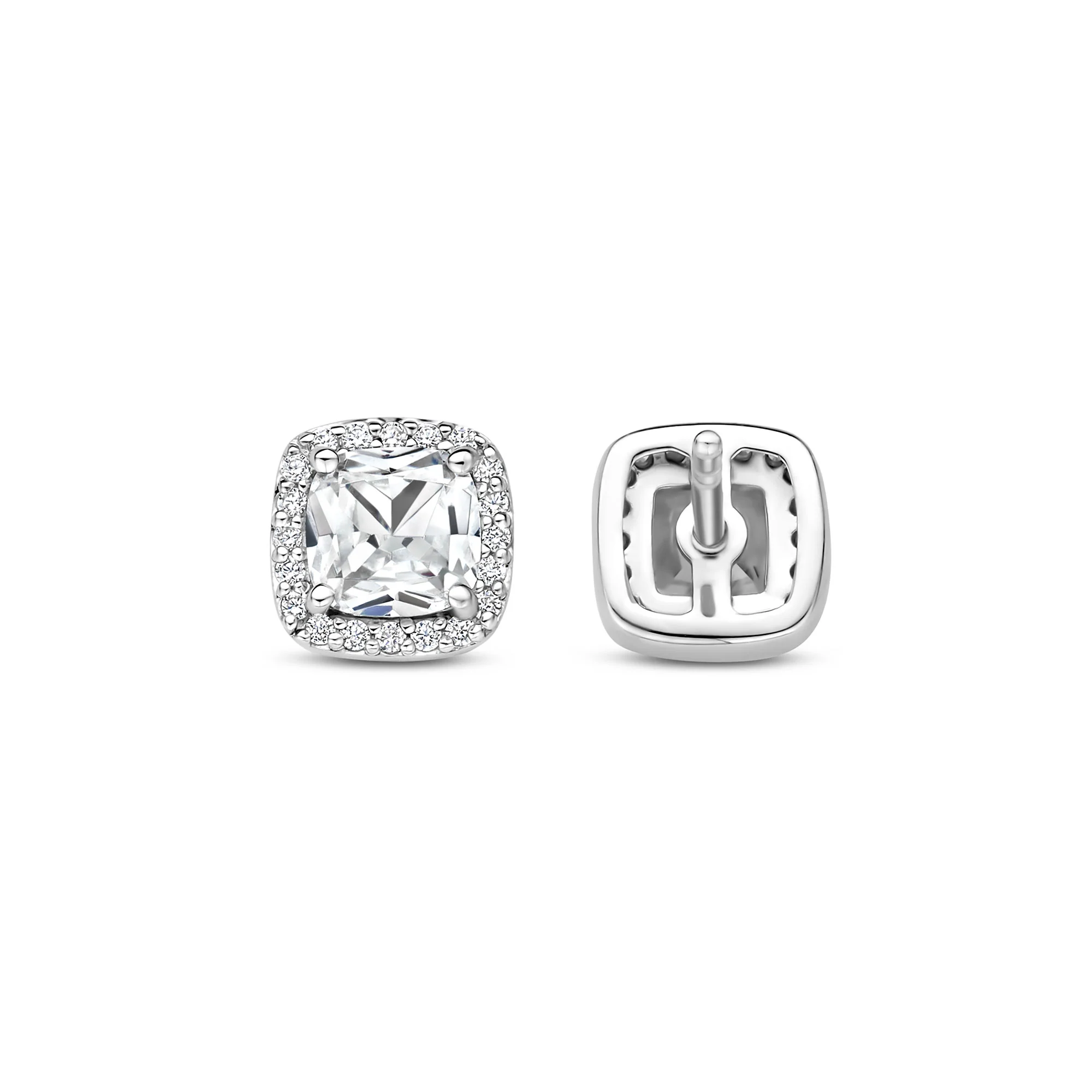 Ti Sento Cubic Zirconia Cluster Stud Earrings 78029ZI - Image 3