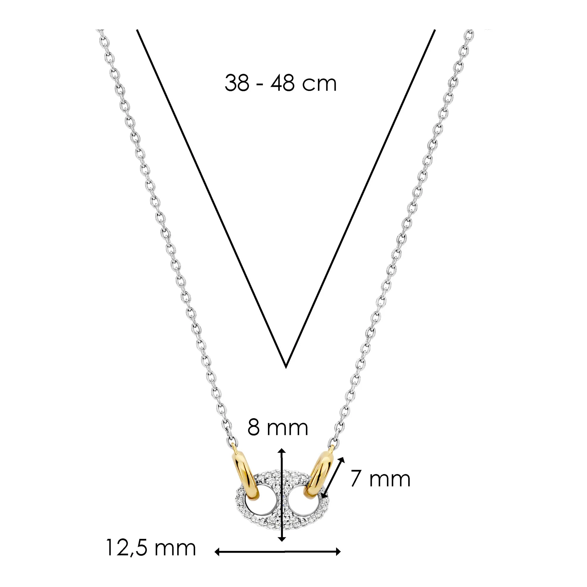 Ti Sento Cubic Zirconia Coffee Bean Necklace 3986ZY - Image 5
