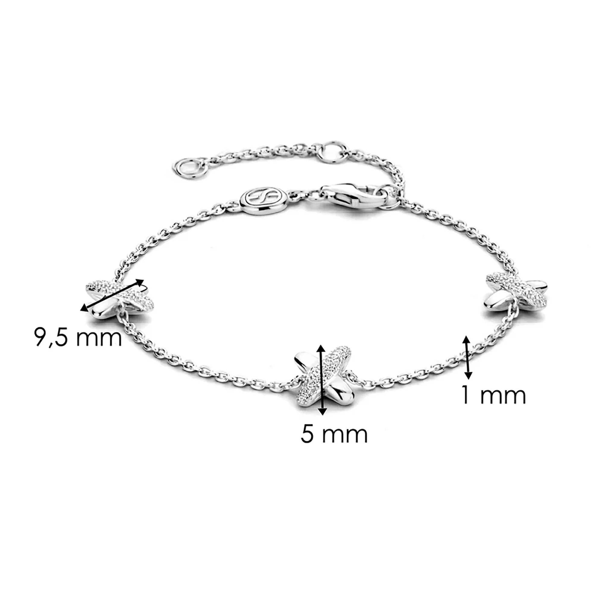 Ti Sento Cubic Zirconia Cross Bracelet 23048ZI - Image 3