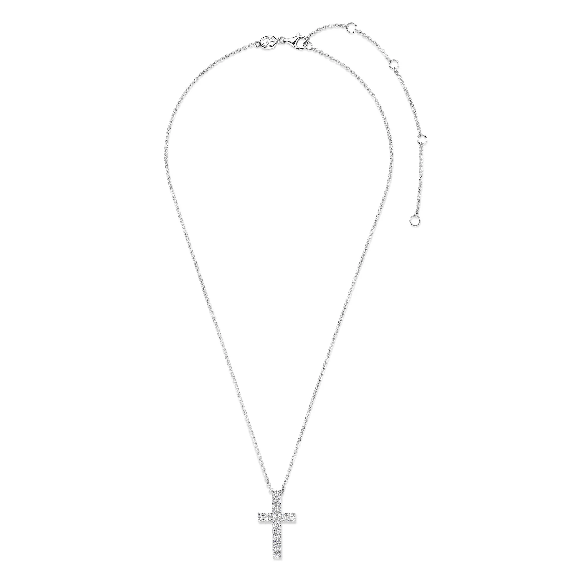 Ti Sento Cubic Zirconia Cross Necklace 34130ZI - Image 3