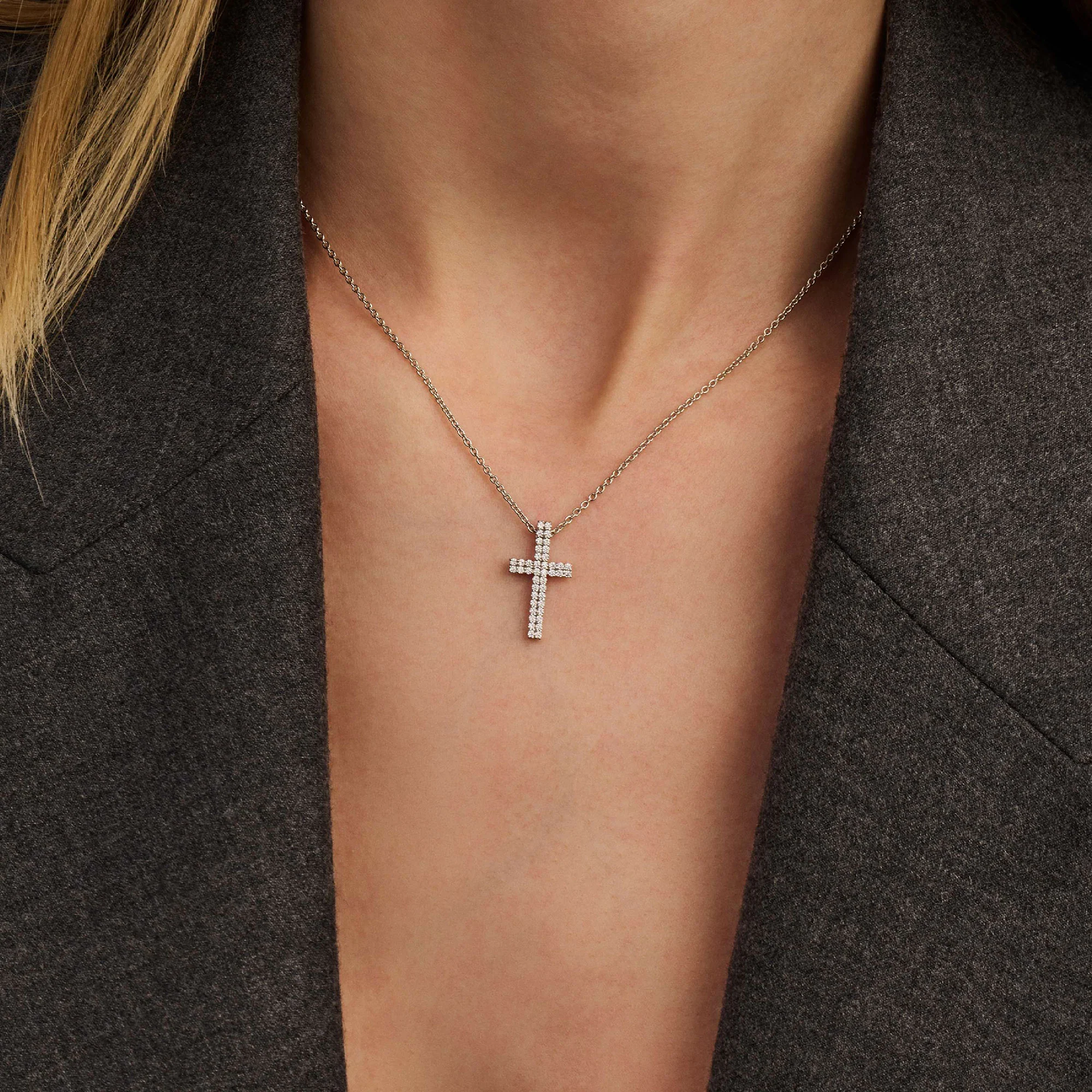 Ti Sento Cubic Zirconia Cross Necklace 34130ZI - Image 5
