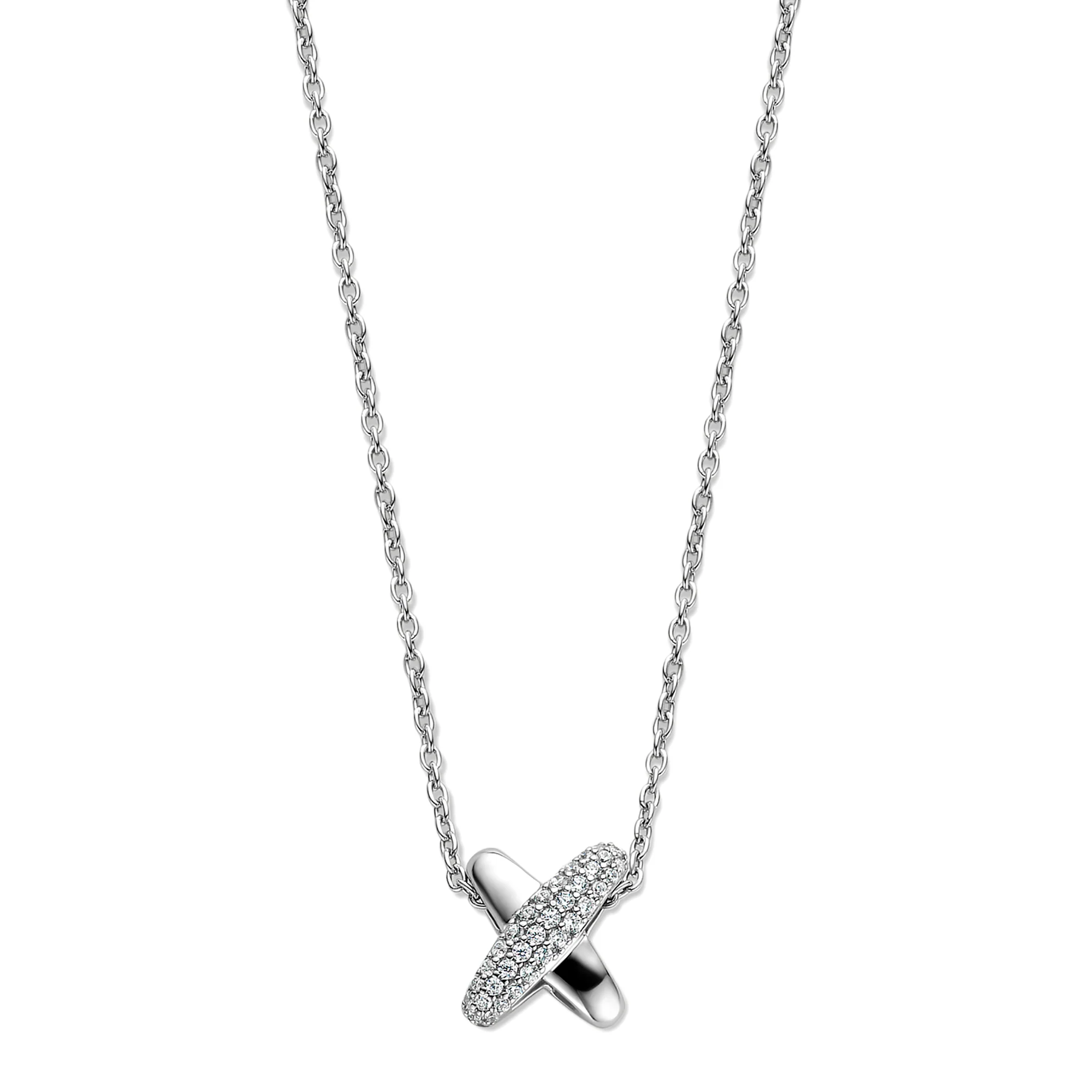 Ti Sento Cubic Zirconia Cross Shape Necklace 34003ZI