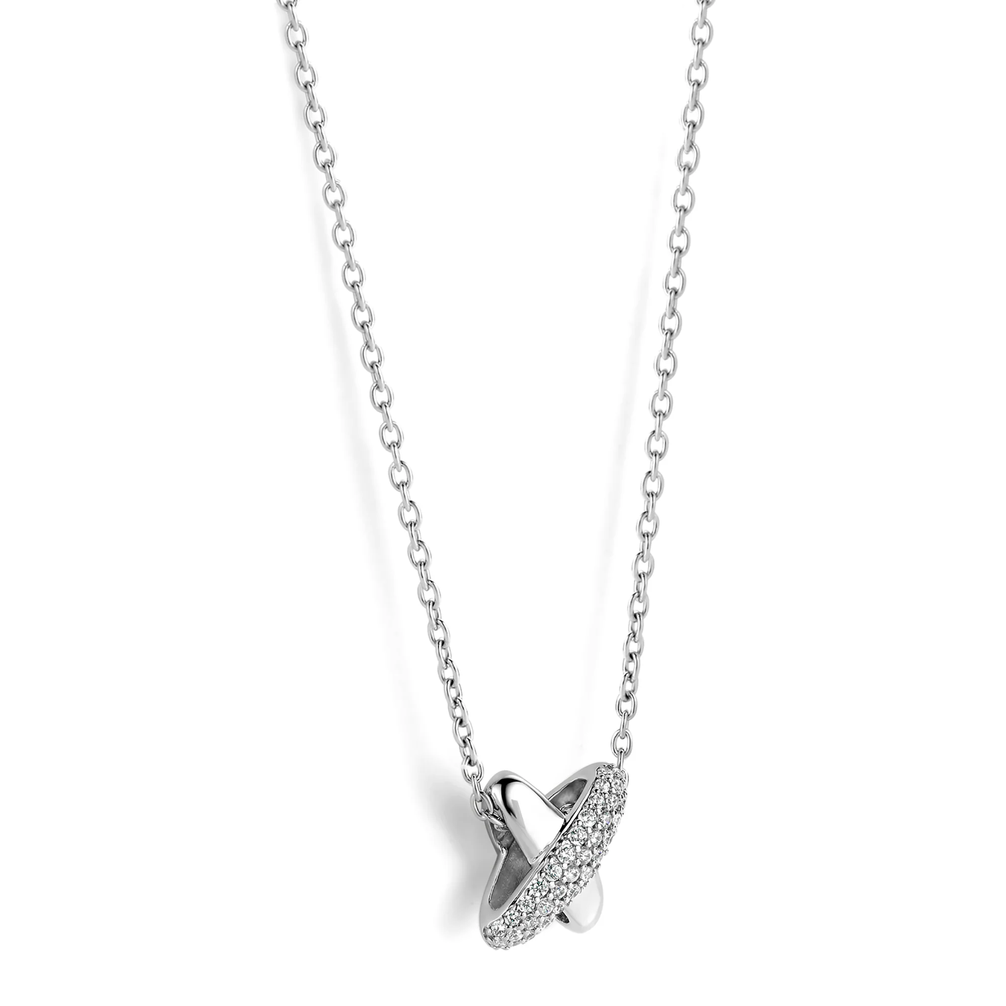 Ti Sento Cubic Zirconia Cross Shape Necklace 34003ZI - Image 2