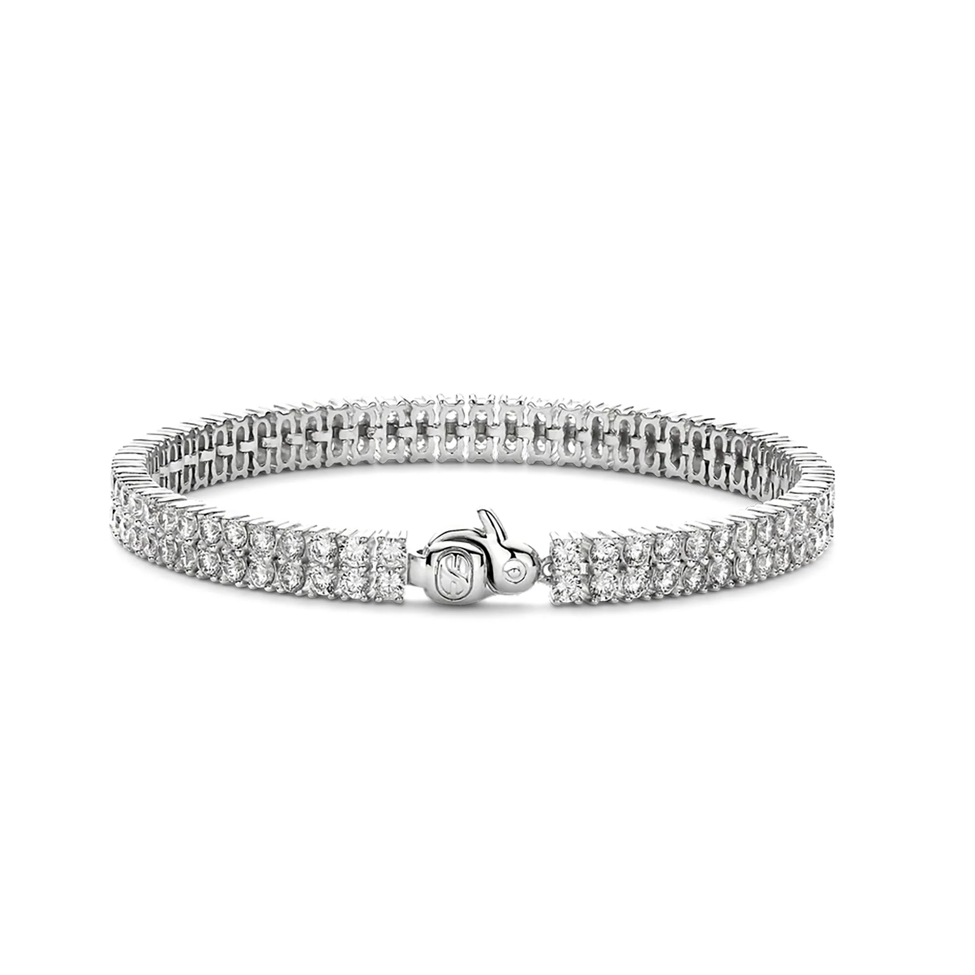 Ti Sento Cubic Zirconia Double Row Tennis Bracelet 23067ZI