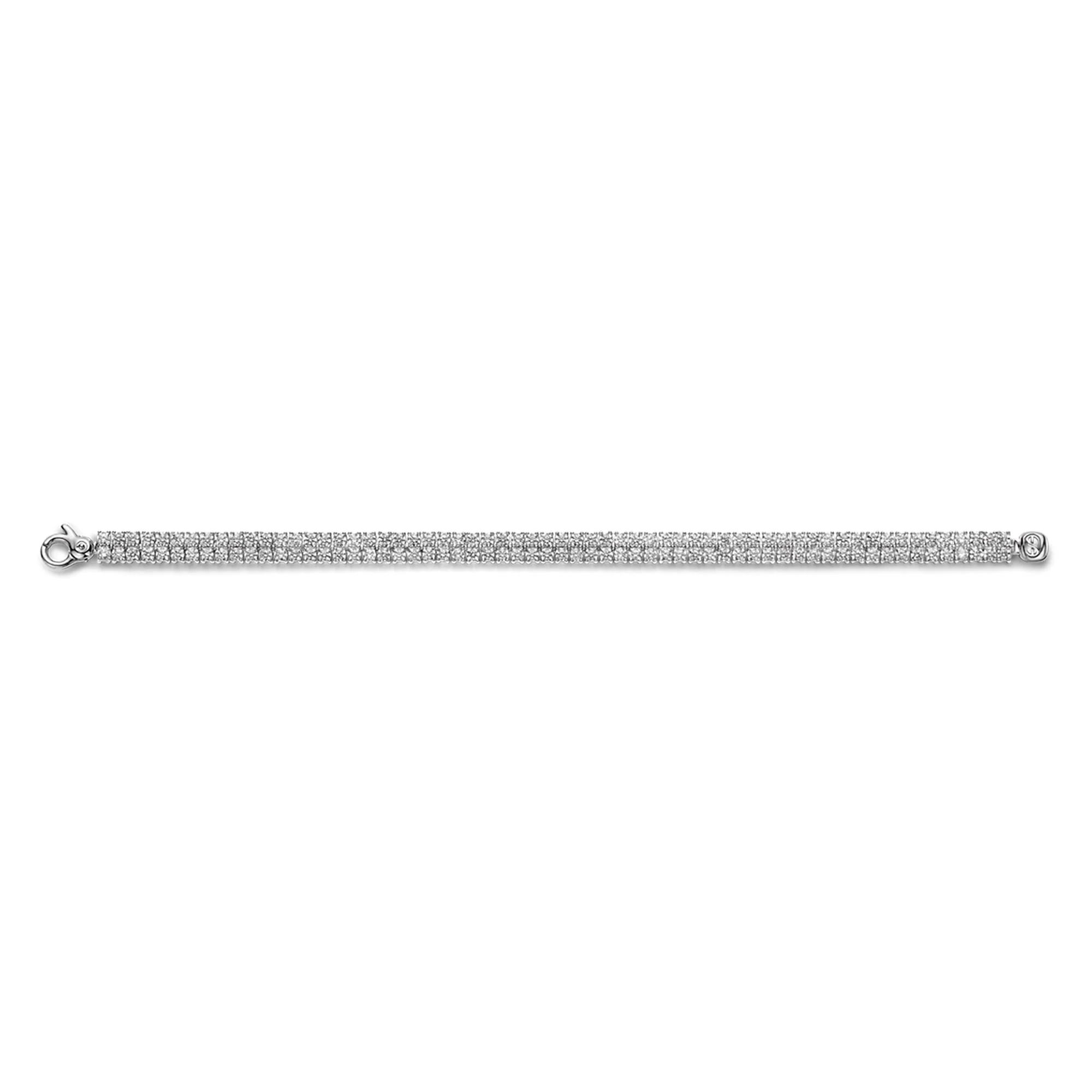 Ti Sento Cubic Zirconia Double Row Tennis Bracelet 23067ZI - Image 2