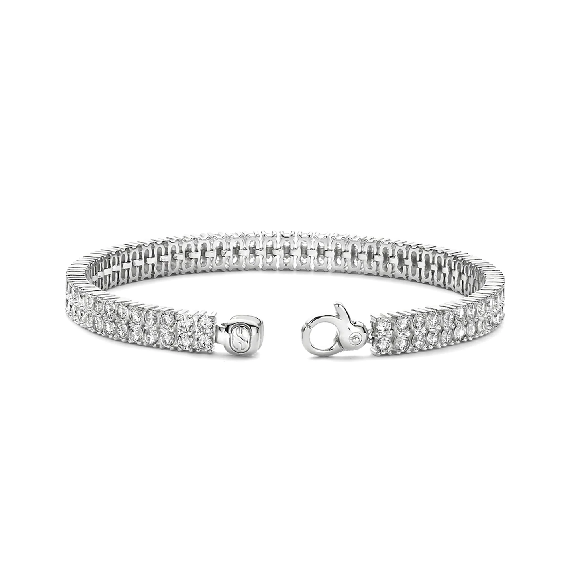 Ti Sento Cubic Zirconia Double Row Tennis Bracelet 23067ZI - Image 3