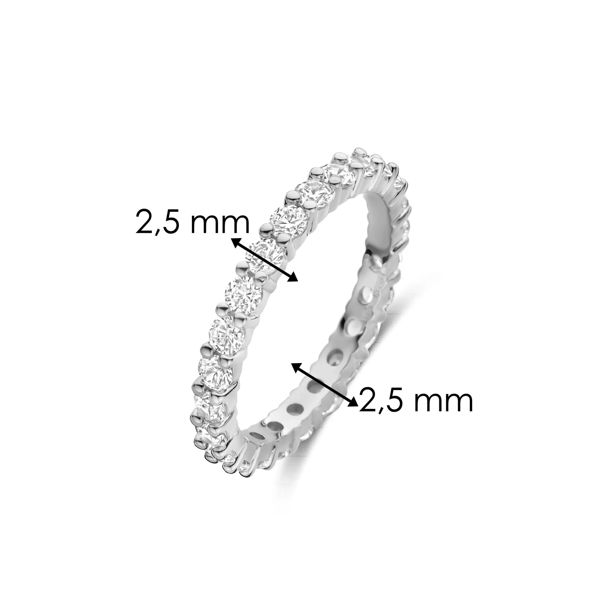 Ti Sento Cubic Zirconia Full Eternity Ring 12371ZI (56) - Image 4