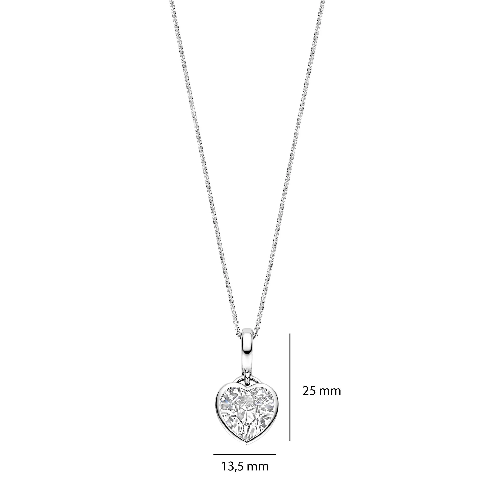 Ti Sento Cubic Zirconia Heart Necklace 6861ZI - Image 5