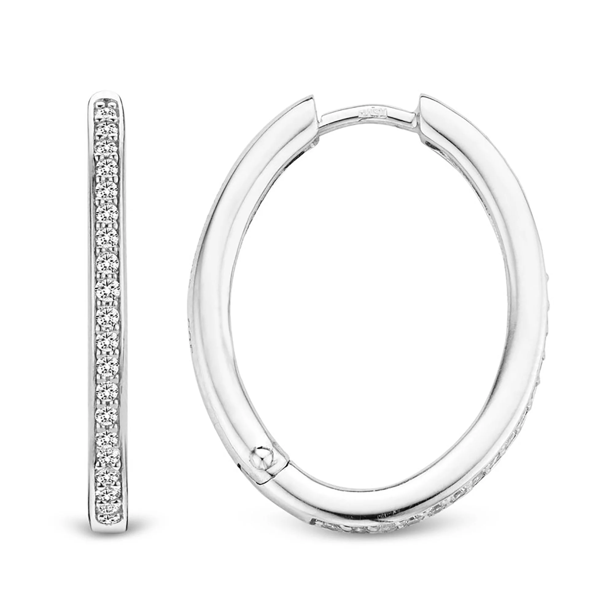 Ti Sento Cubic Zirconia Hoop Earrings - Image 3