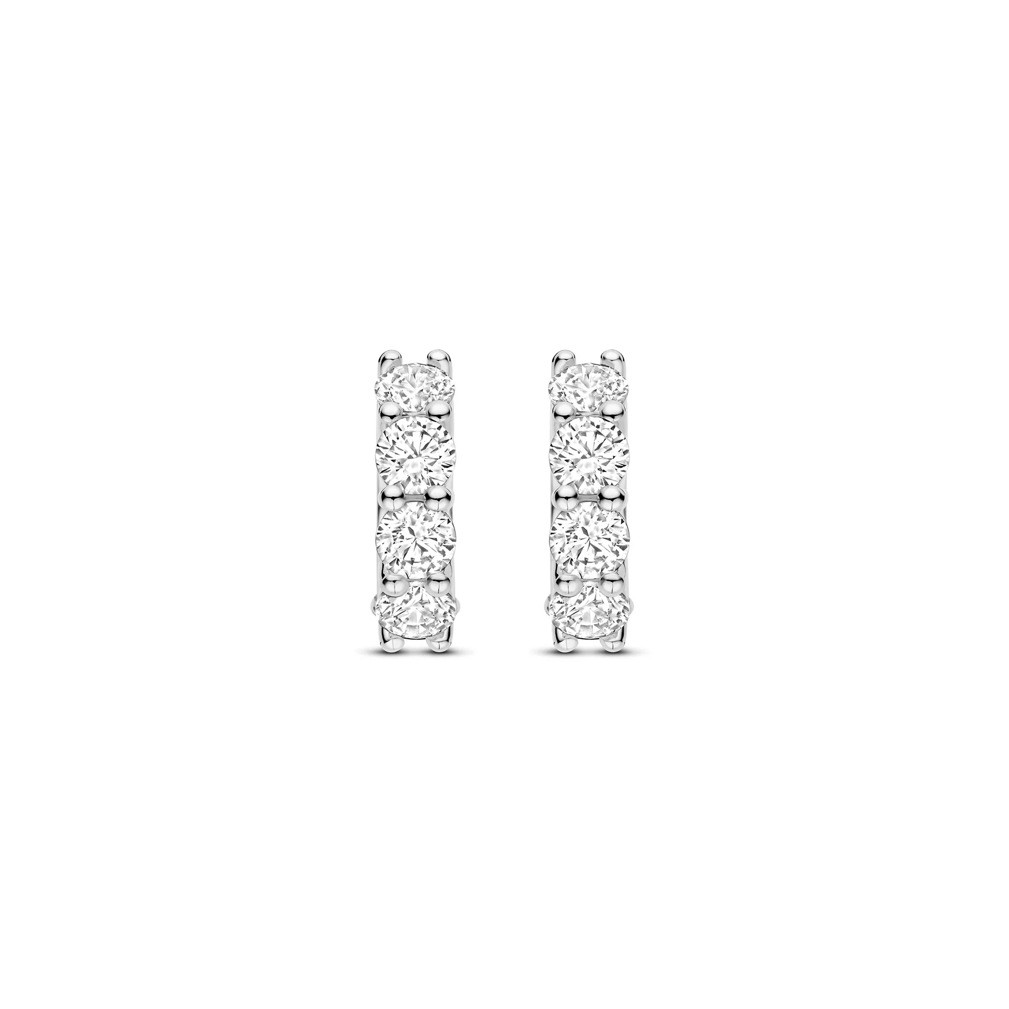 Ti Sento Cubic Zirconia Huggy Hoop Earrings 78023ZI - Image 2