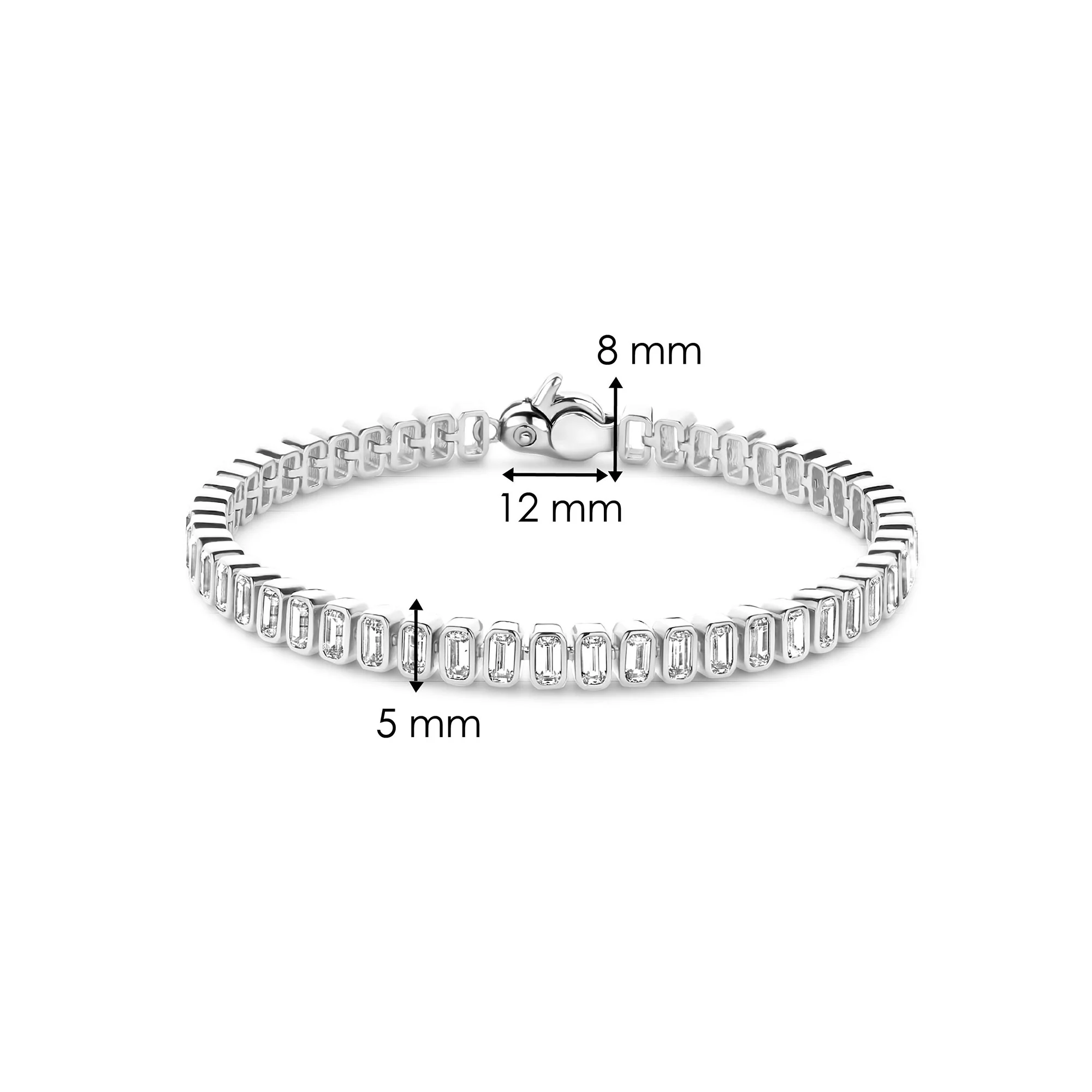 Ti Sento Cubic Zirconia Tennis Bracelet 23040ZI - Image 4