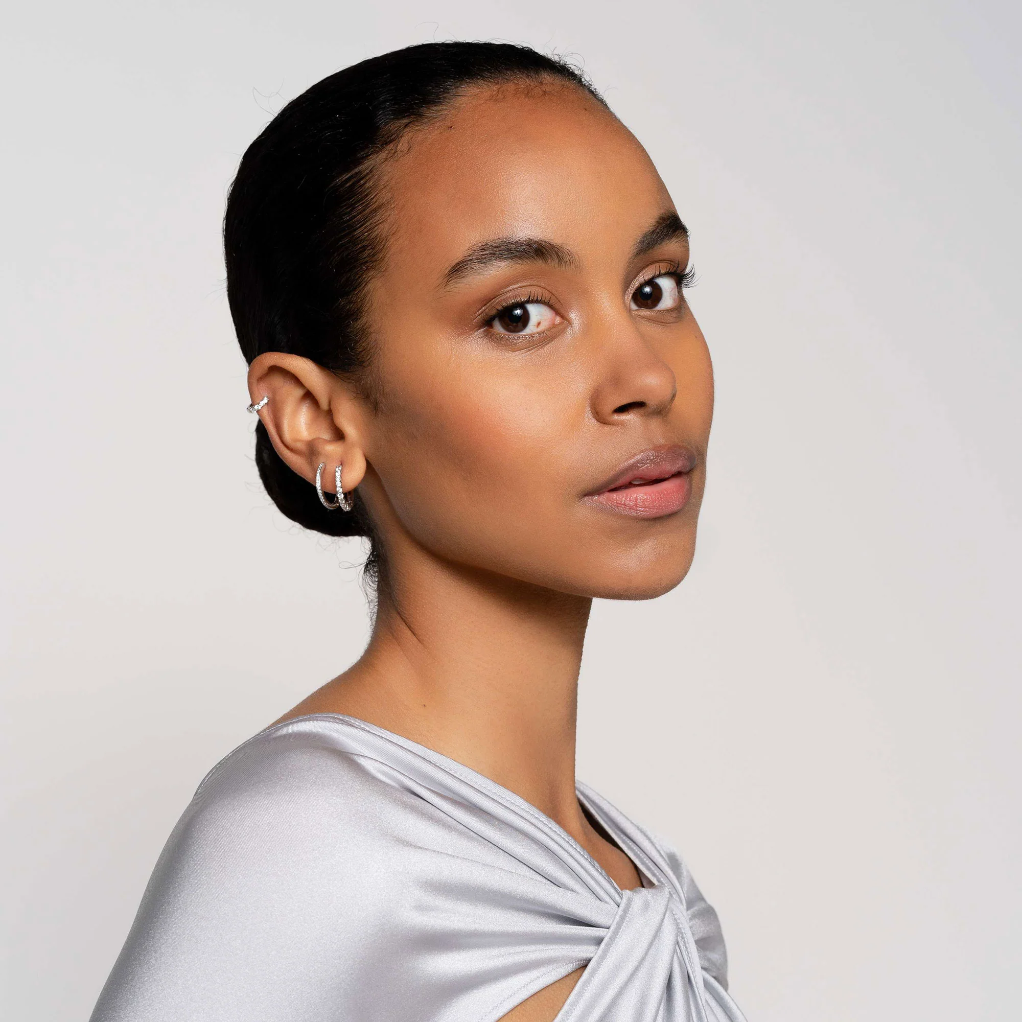Ti Sento Cubic Zirconia Mini 10mm Huggy Hoop Earrings - Image 5